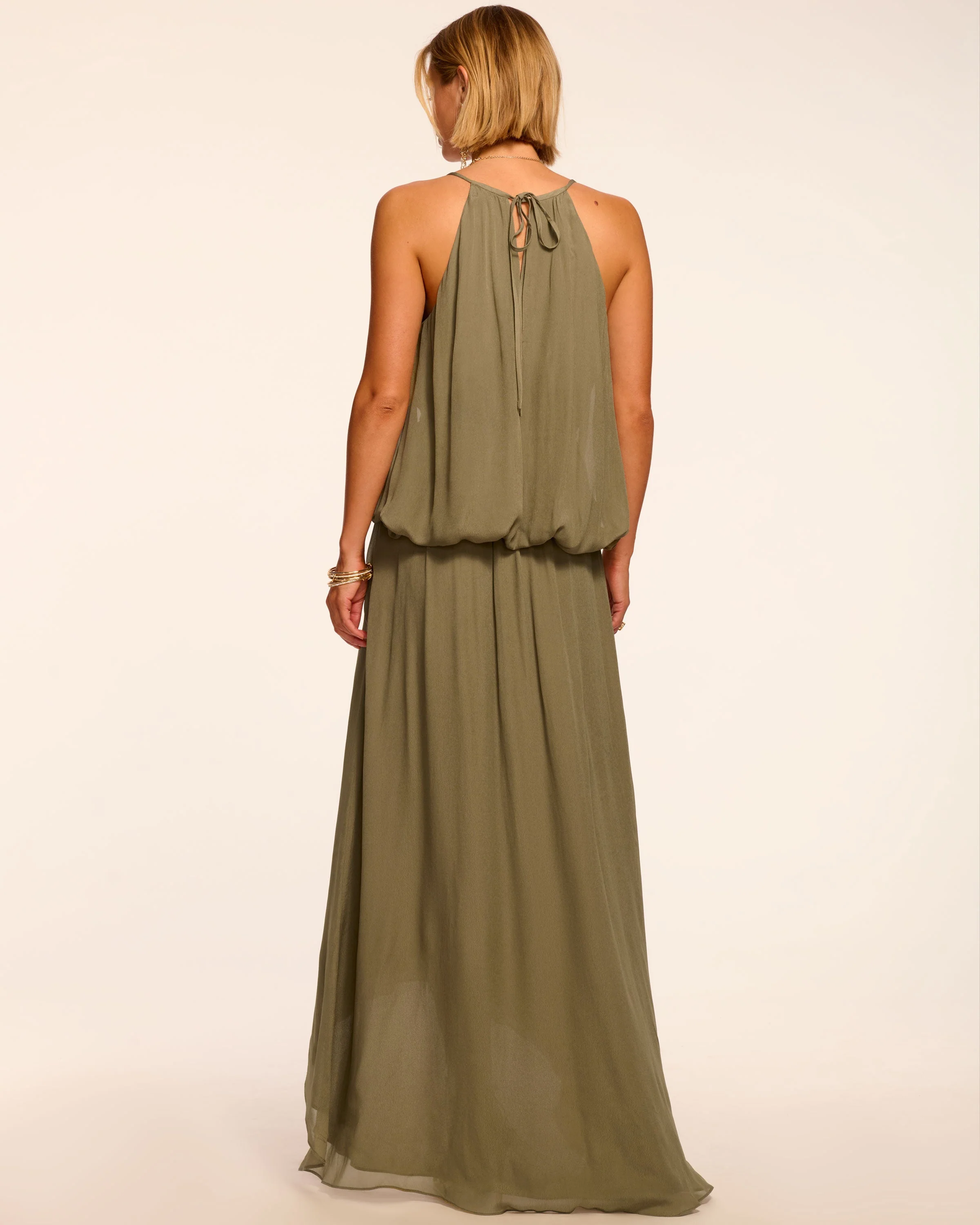 Ambar Draped V-Neck Maxi Dress - Image 4