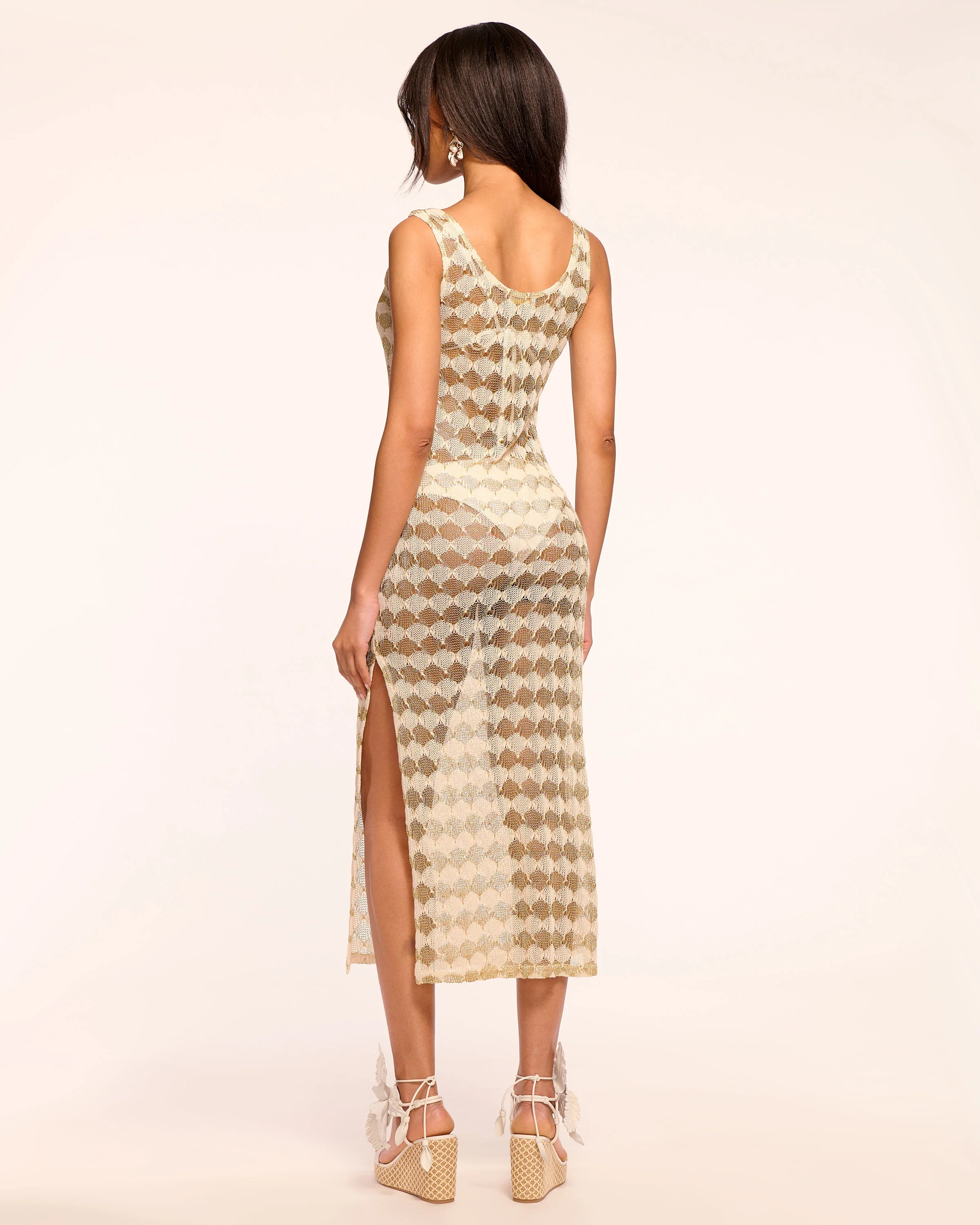 Angely Crochet Coverup Midi Dress - Image 4