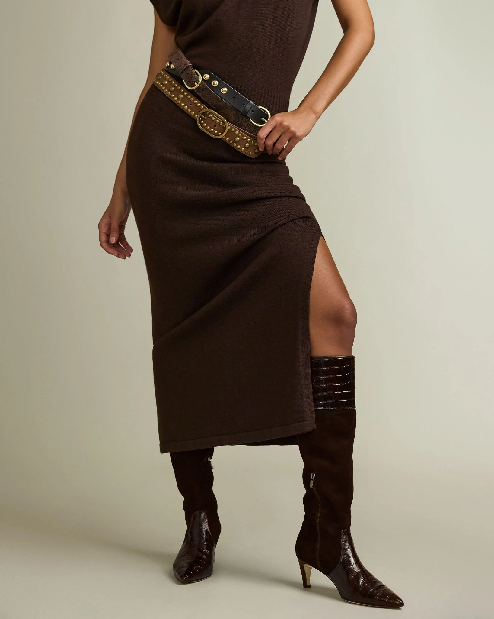 Ares Leather Studded Belt - Image 5