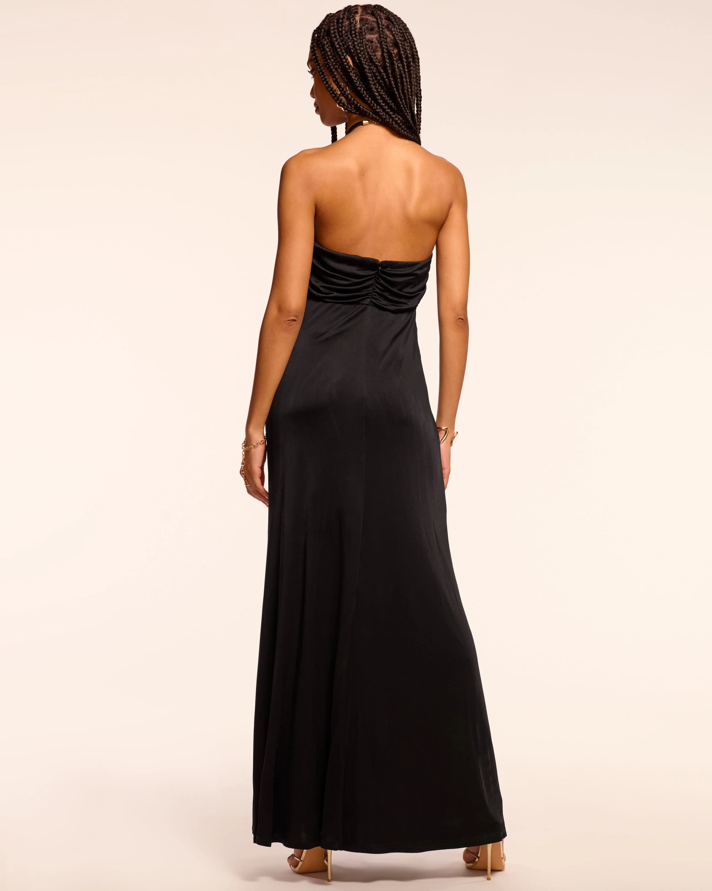 Camryn Jersey Embellished Halter Gown - Image 4