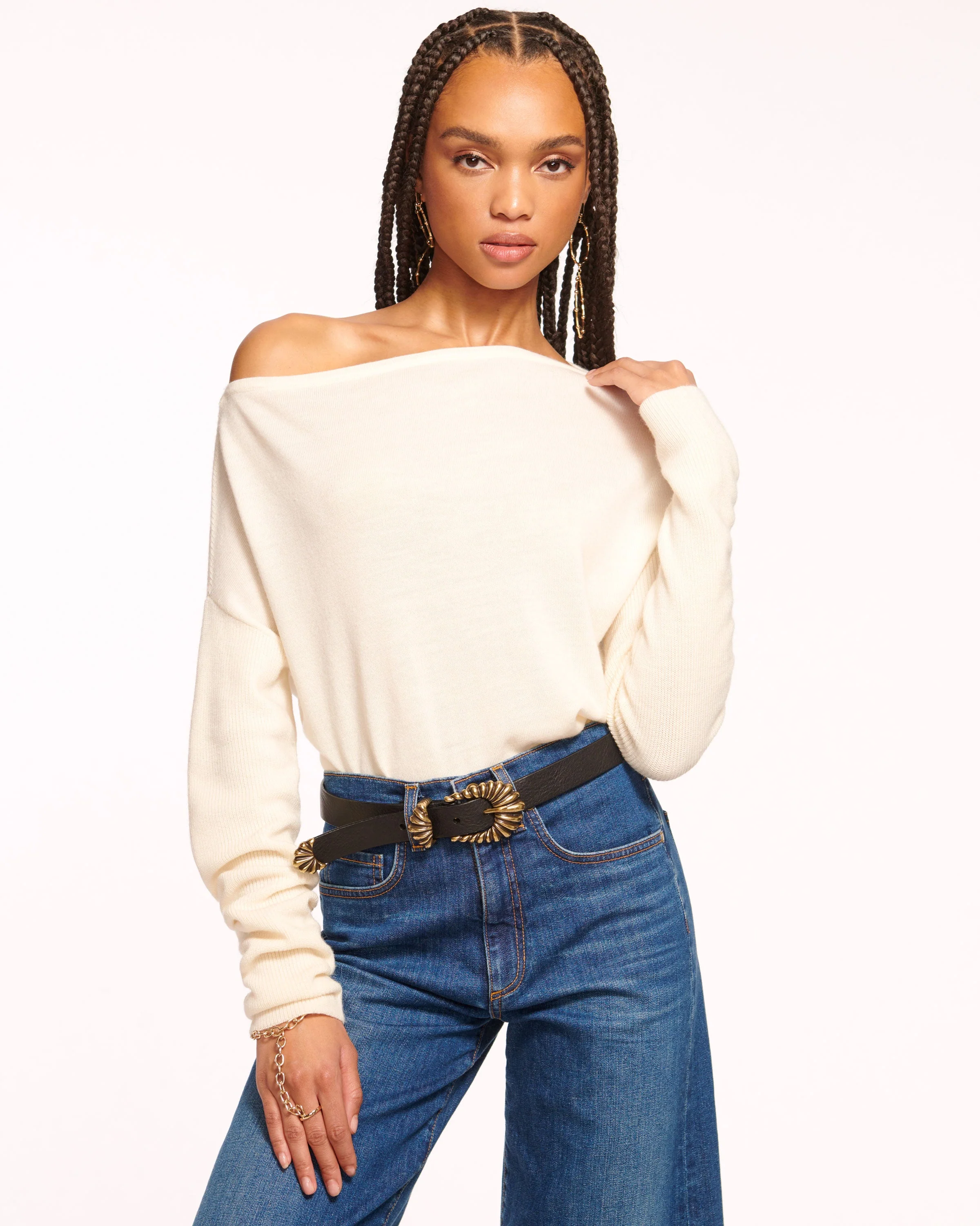 Chance Merino Off-The-Shoulder Sweater - Image 13