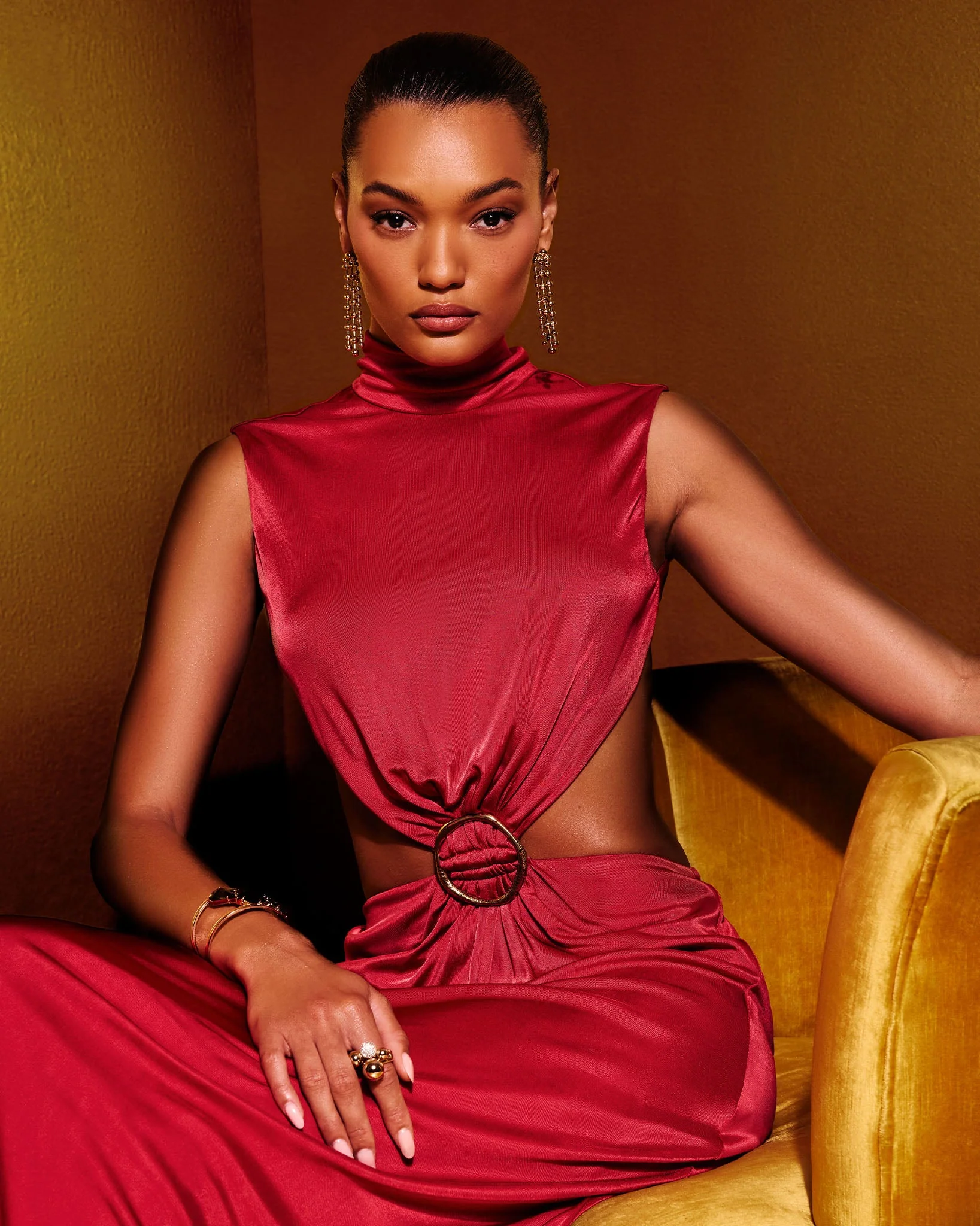 Charles Jersey Cut Out Open Back Maxi Dress - Image 5