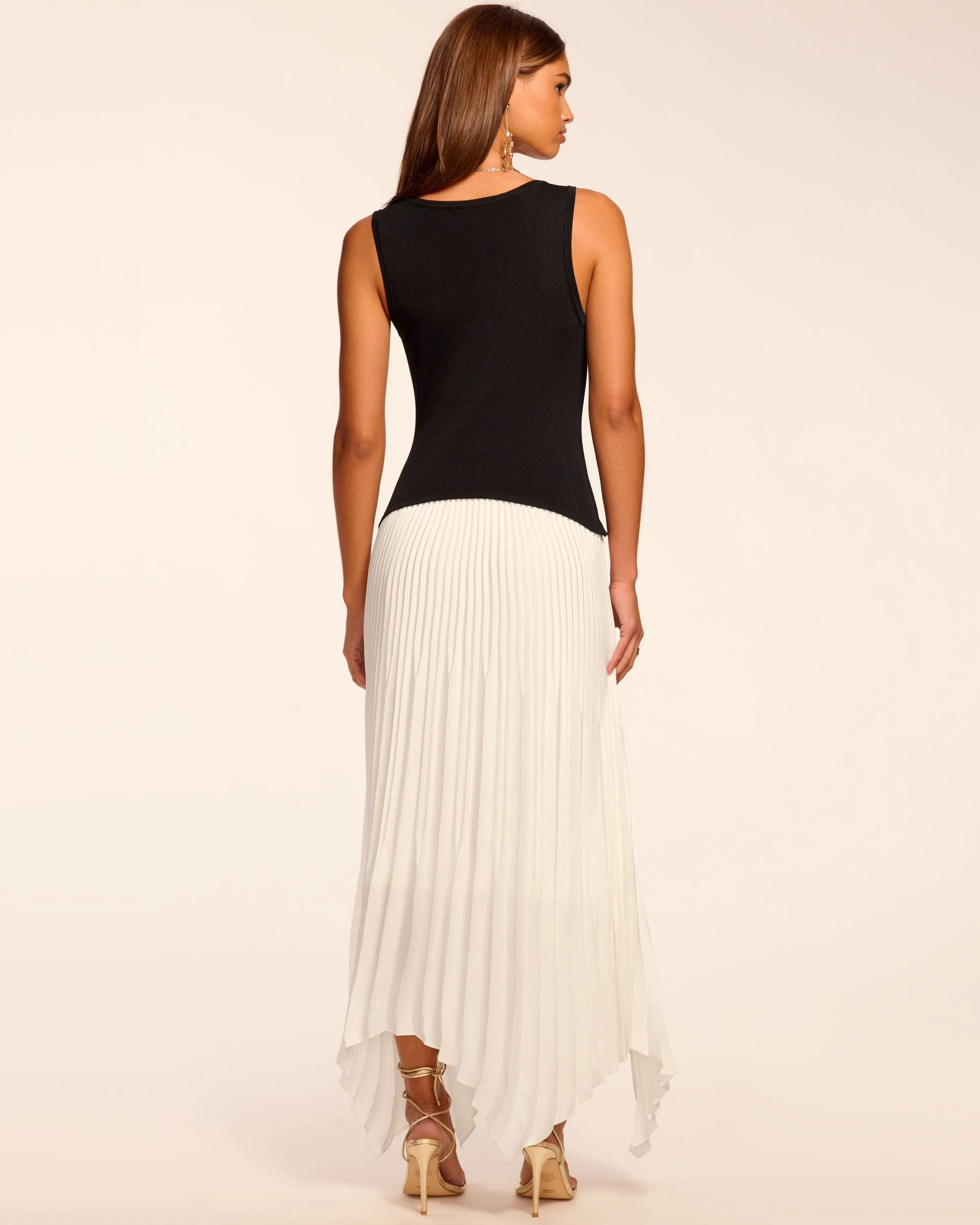 Davinia Knit Combo Pleated Maxi Dress - Image 9