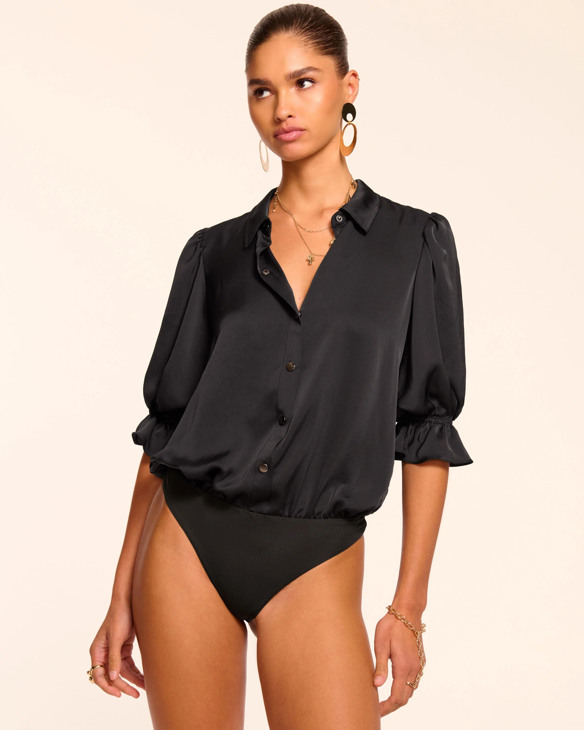 Dina Button Down Bodysuit - Image 103