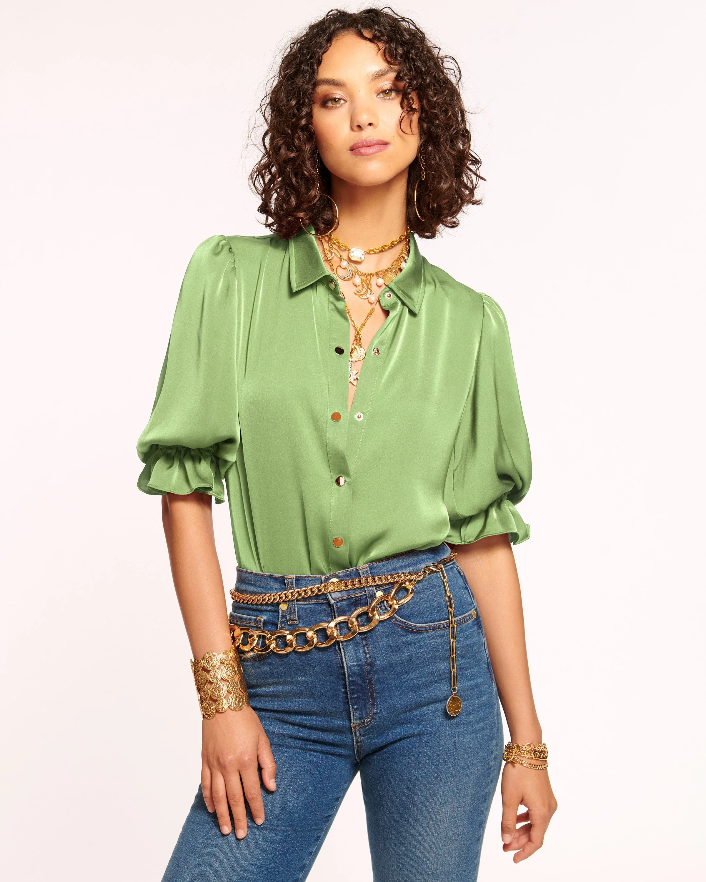 Dina Button Down Bodysuit - Image 89