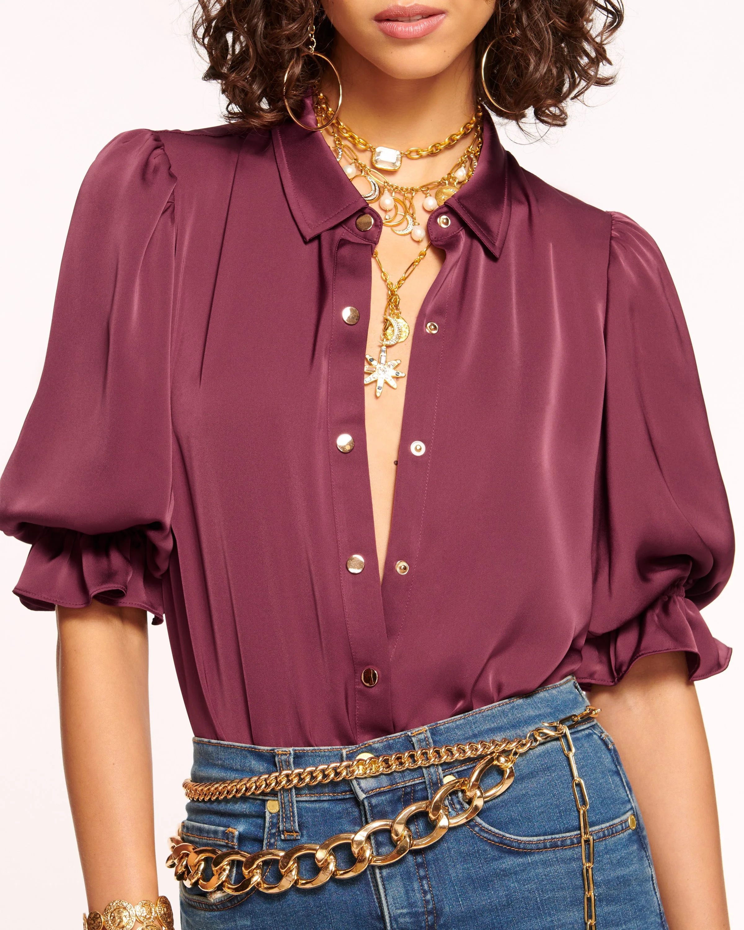 Dina Button Down Bodysuit - Image 91