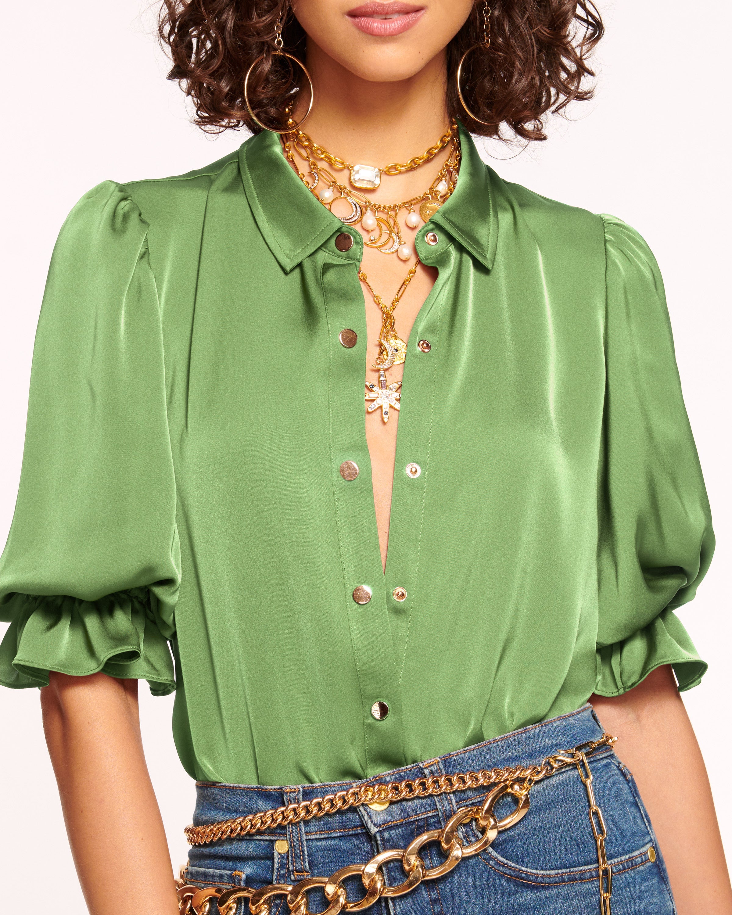 Dina Button Down Bodysuit - Image 93