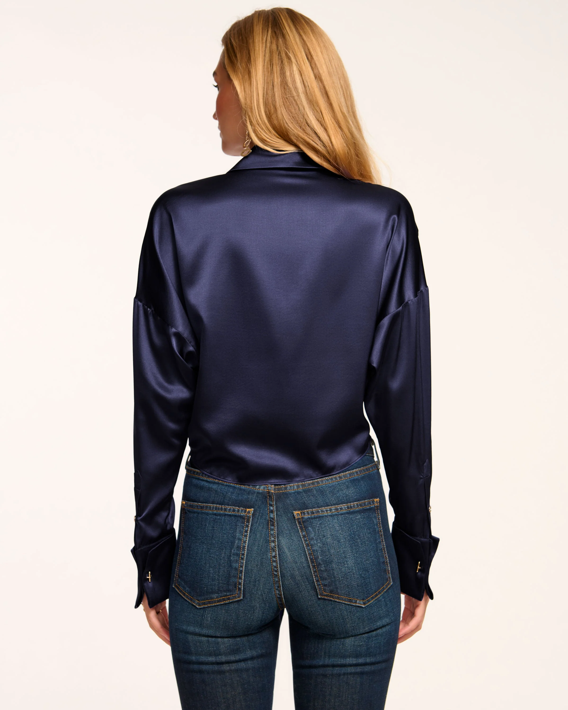 Farrah Silk Tie-Front Blouse - Image 6