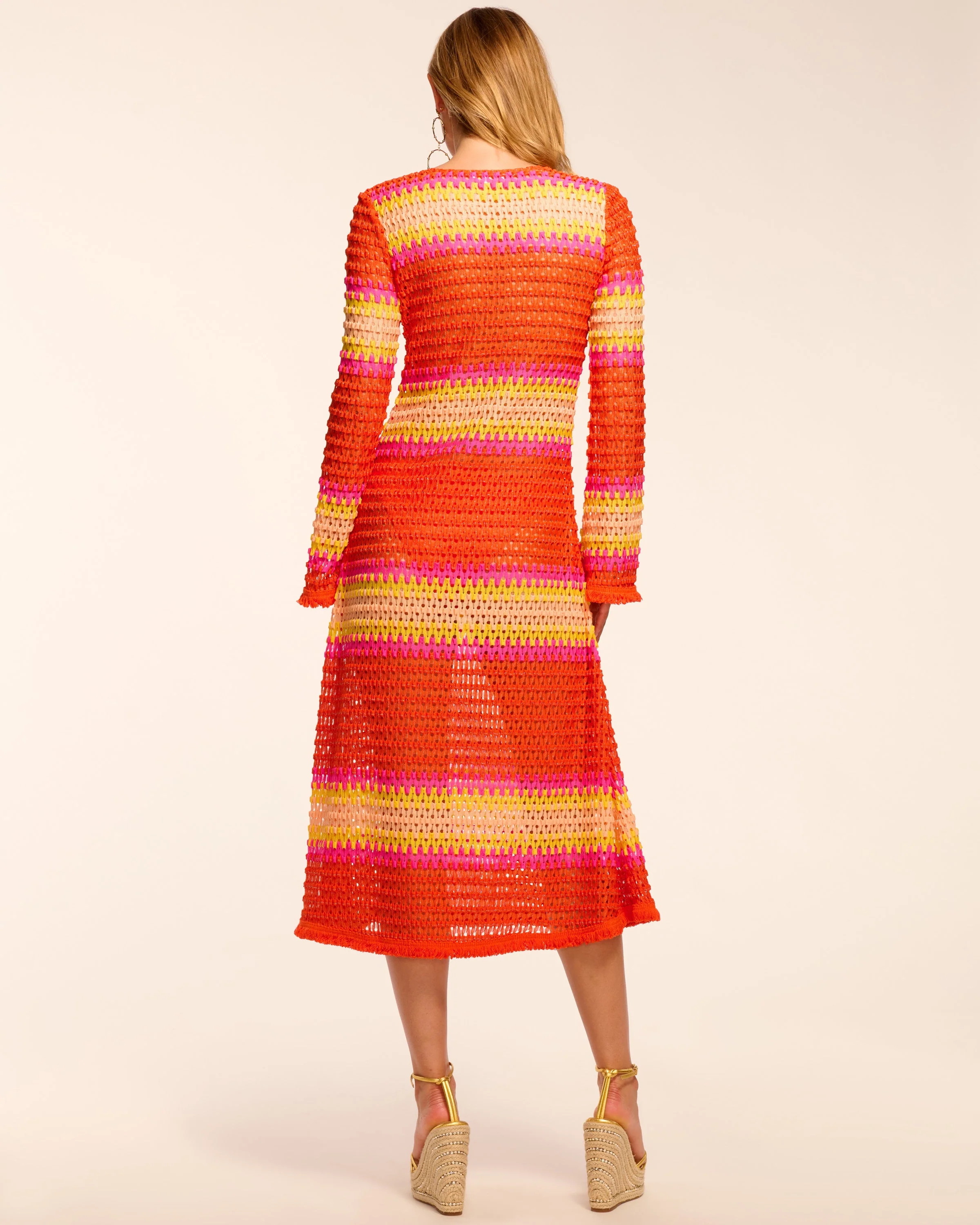 Hannah Crochet Coverup Midi Dress - Image 4