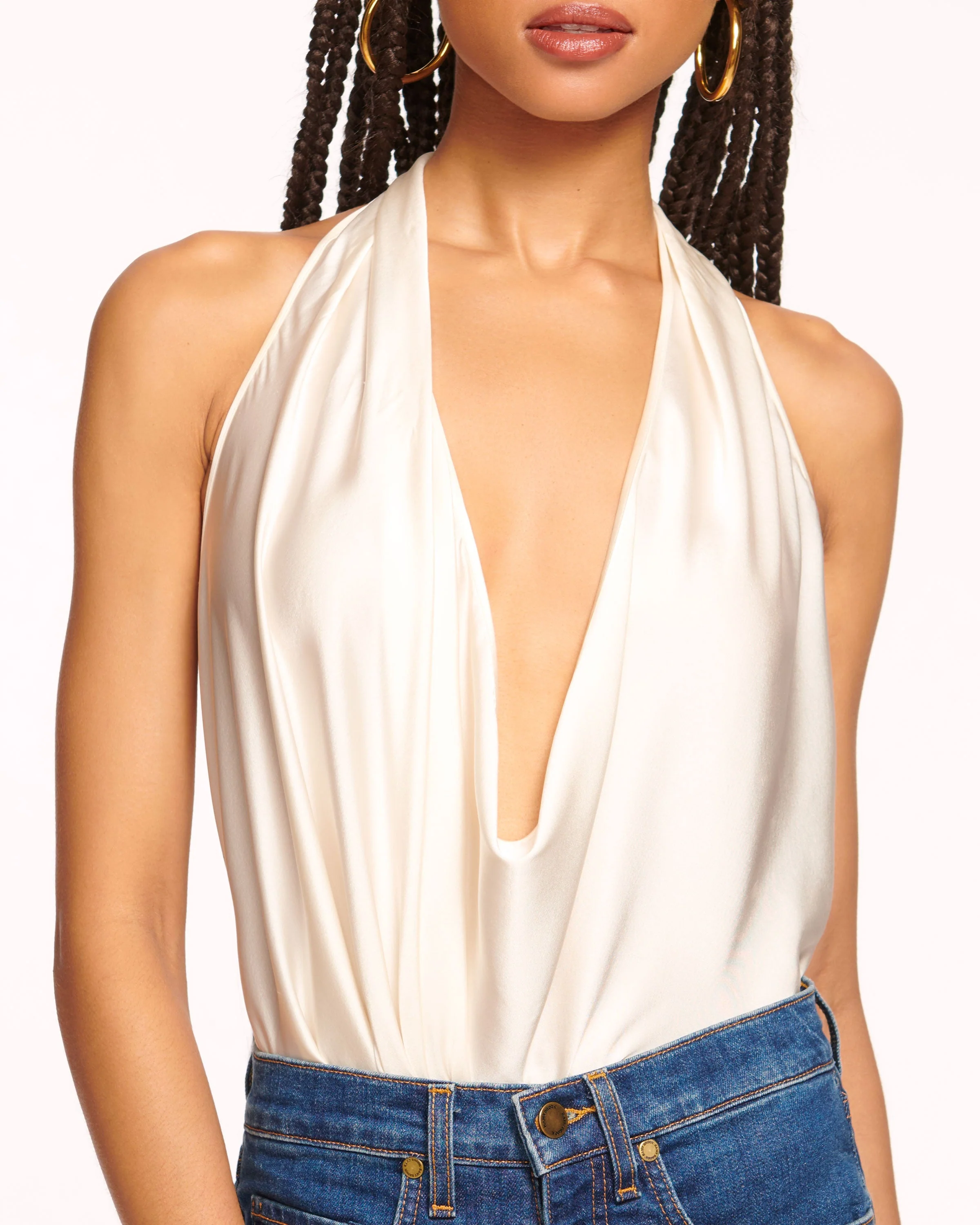 Harriet Silk Halter Tank Top - Image 155
