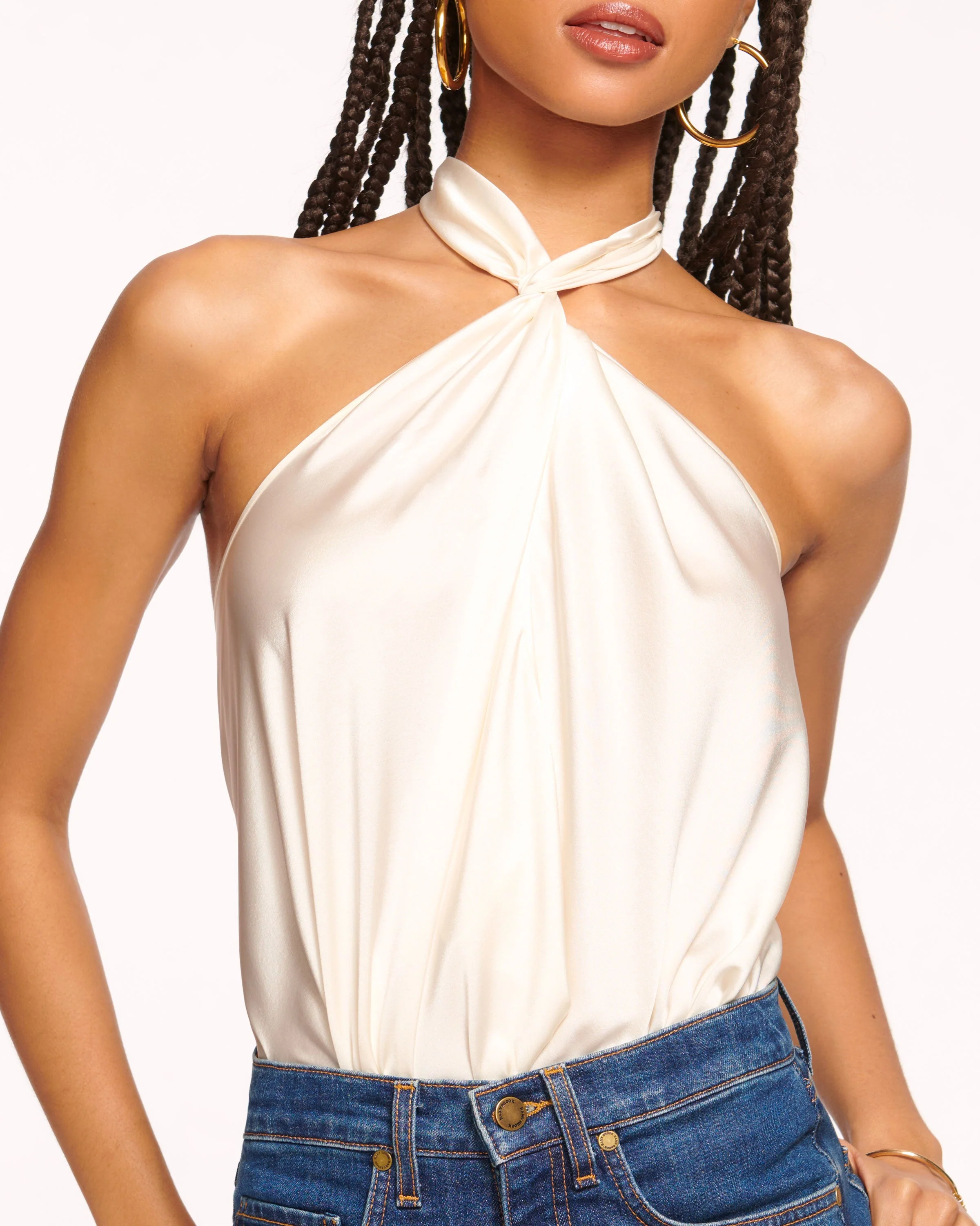 Harriet Silk Halter Tank Top - Image 156