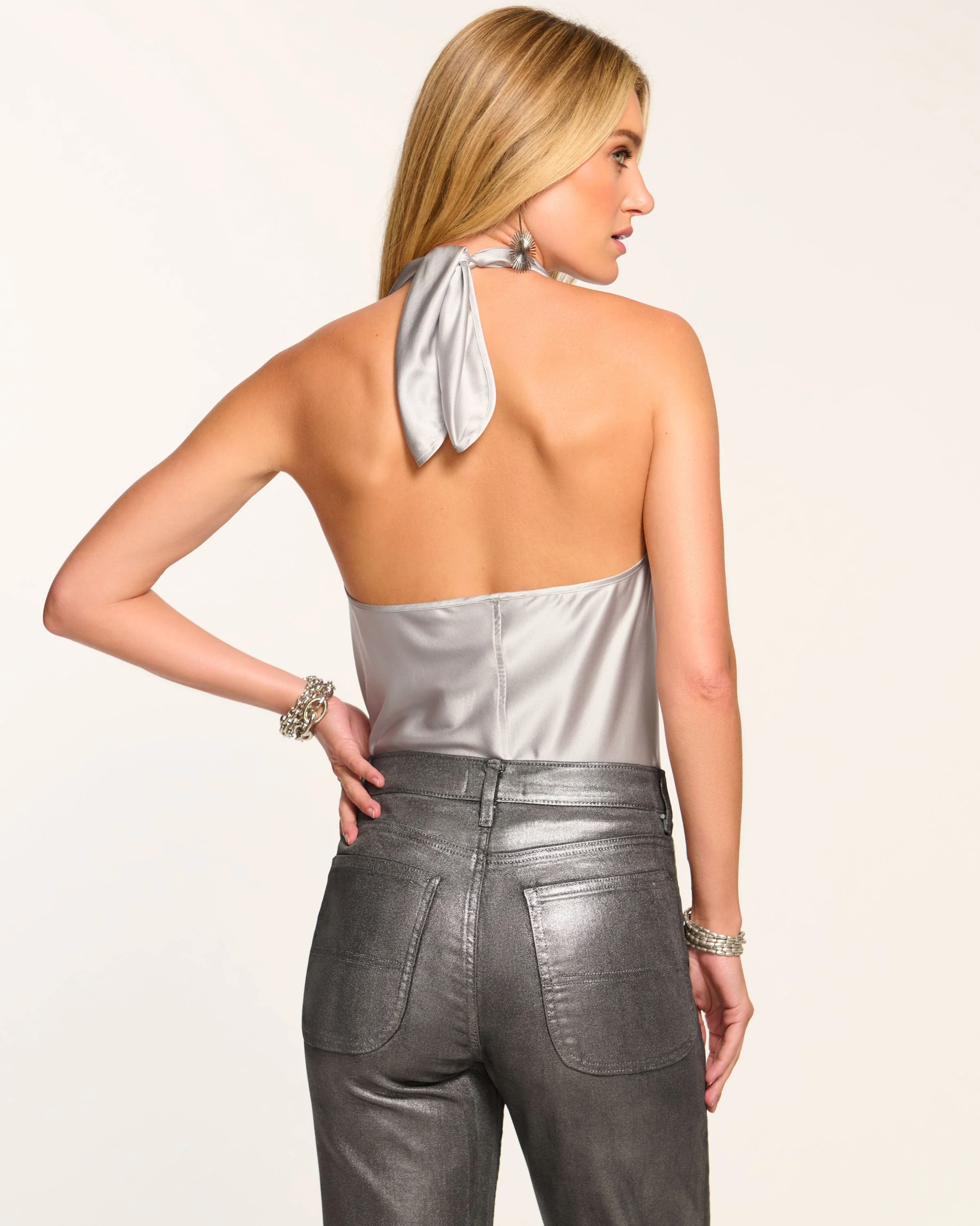 Harriet Silk Halter Tank Top - Image 26