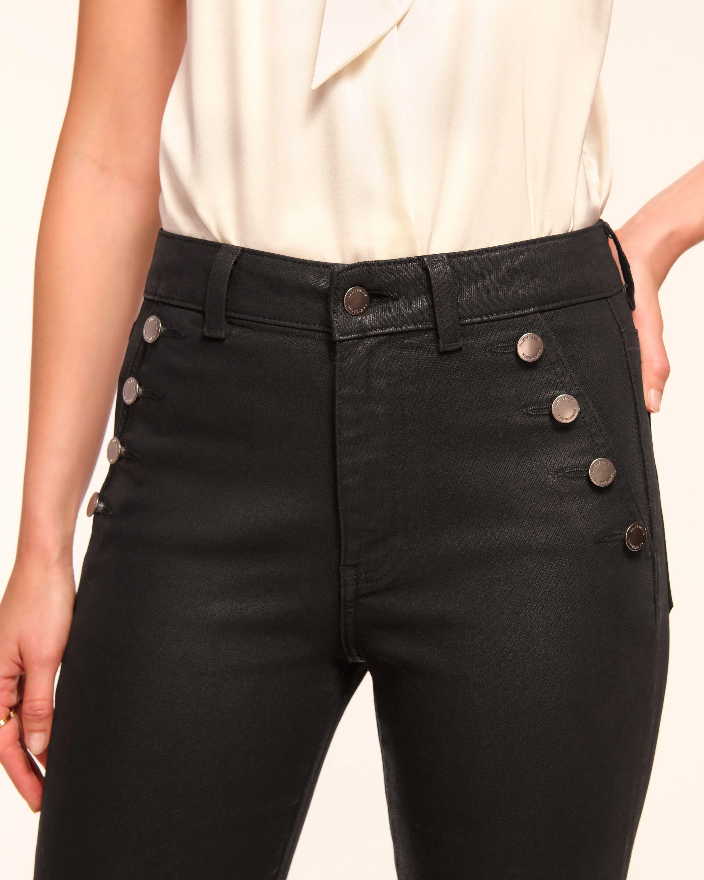 Helena Coated High-Rise Flare Jean - Image 3