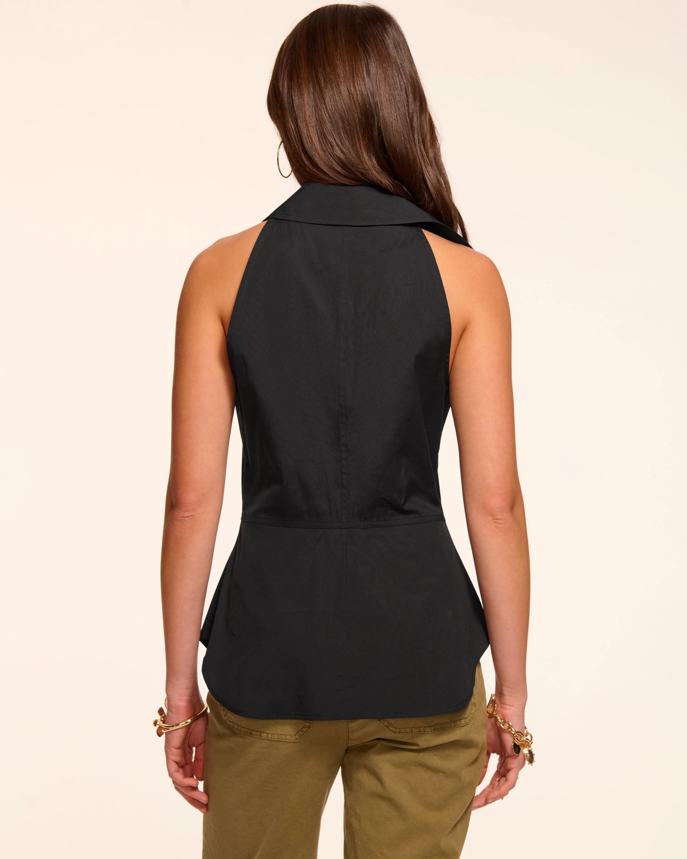 Inessa Cotton Poplin Sleeveless Top - Image 3