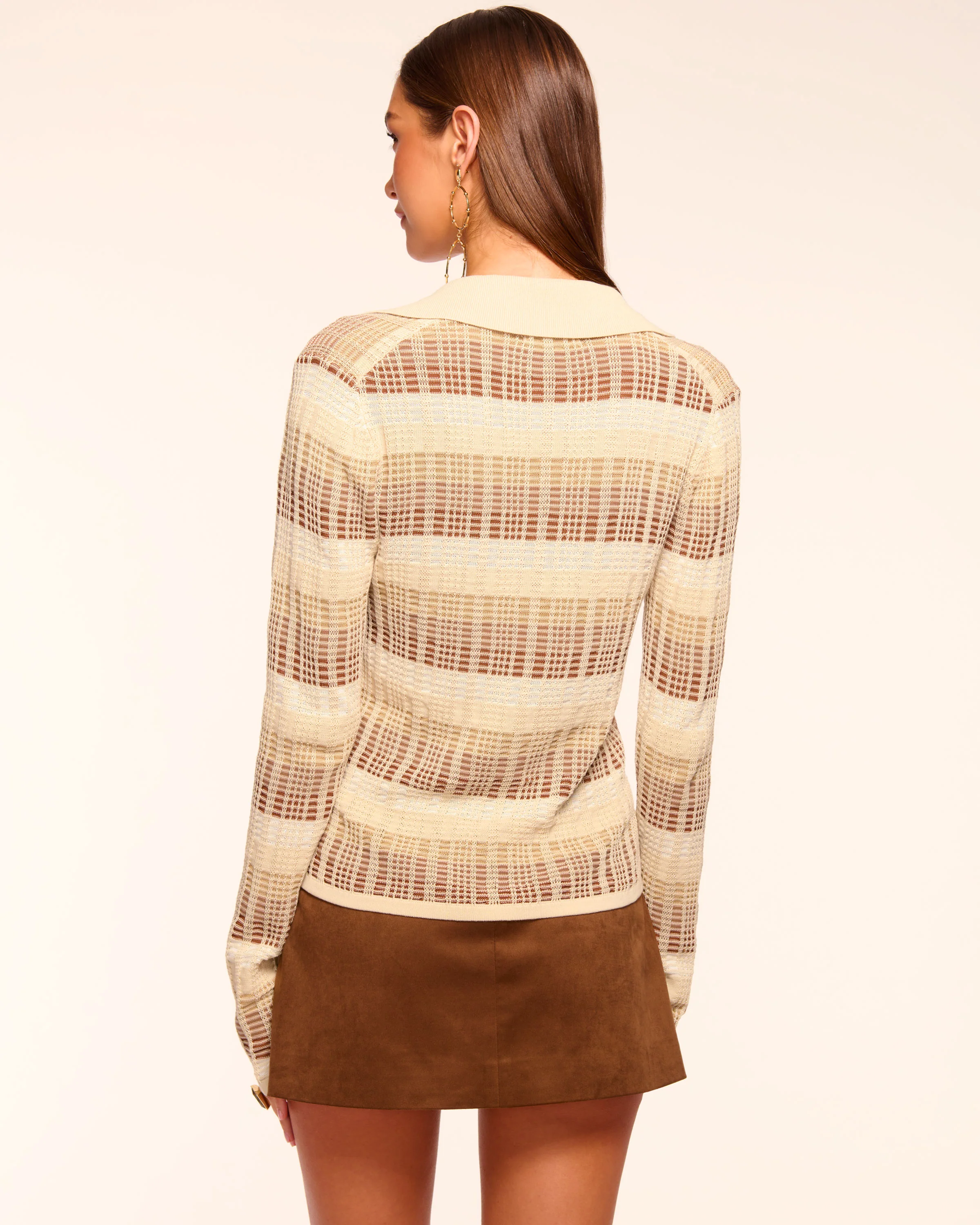 Ivana Plaid Knit Cardigan - Image 3