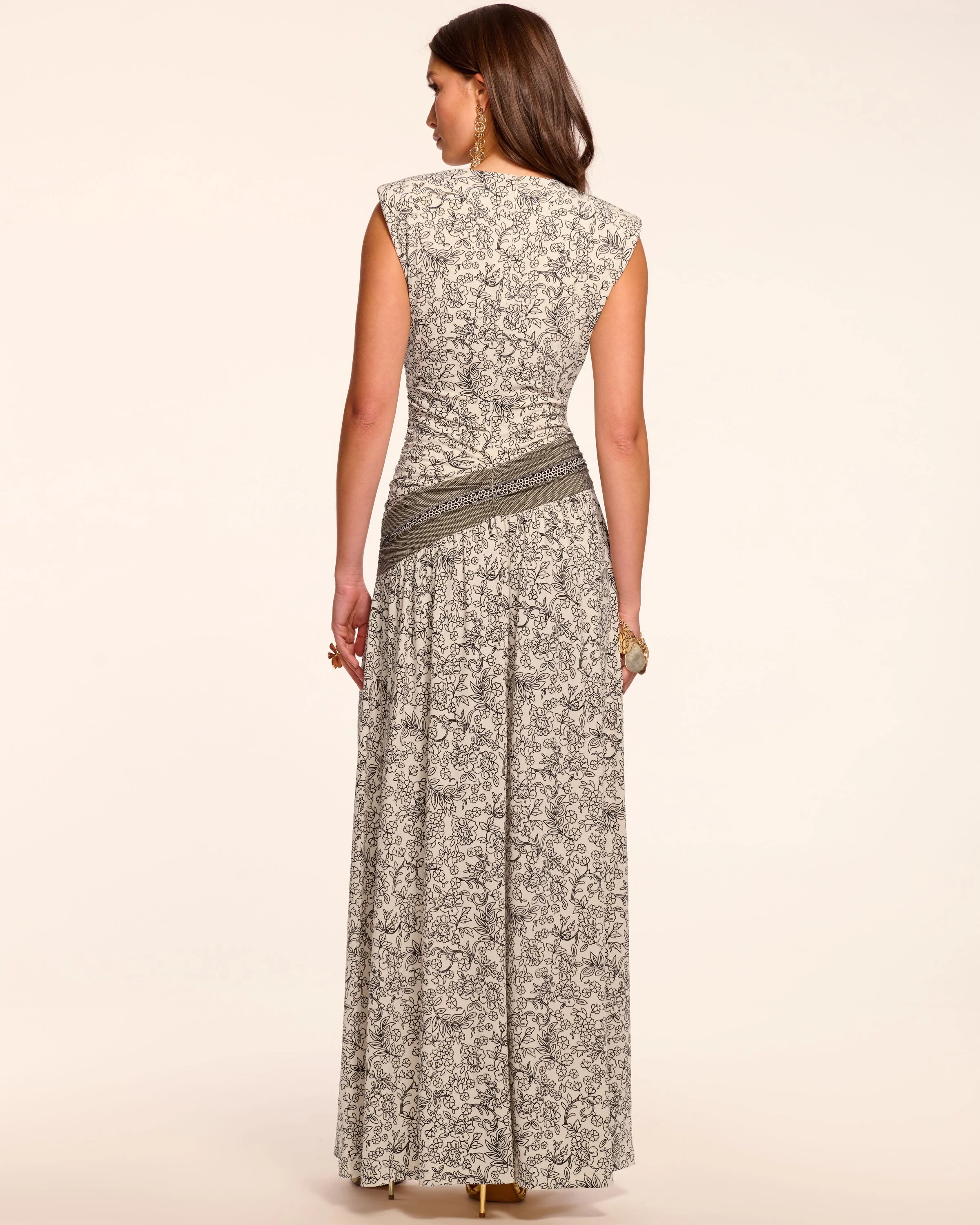 Jamie Jersey Ruched V-Neck Maxi Dress - Image 4
