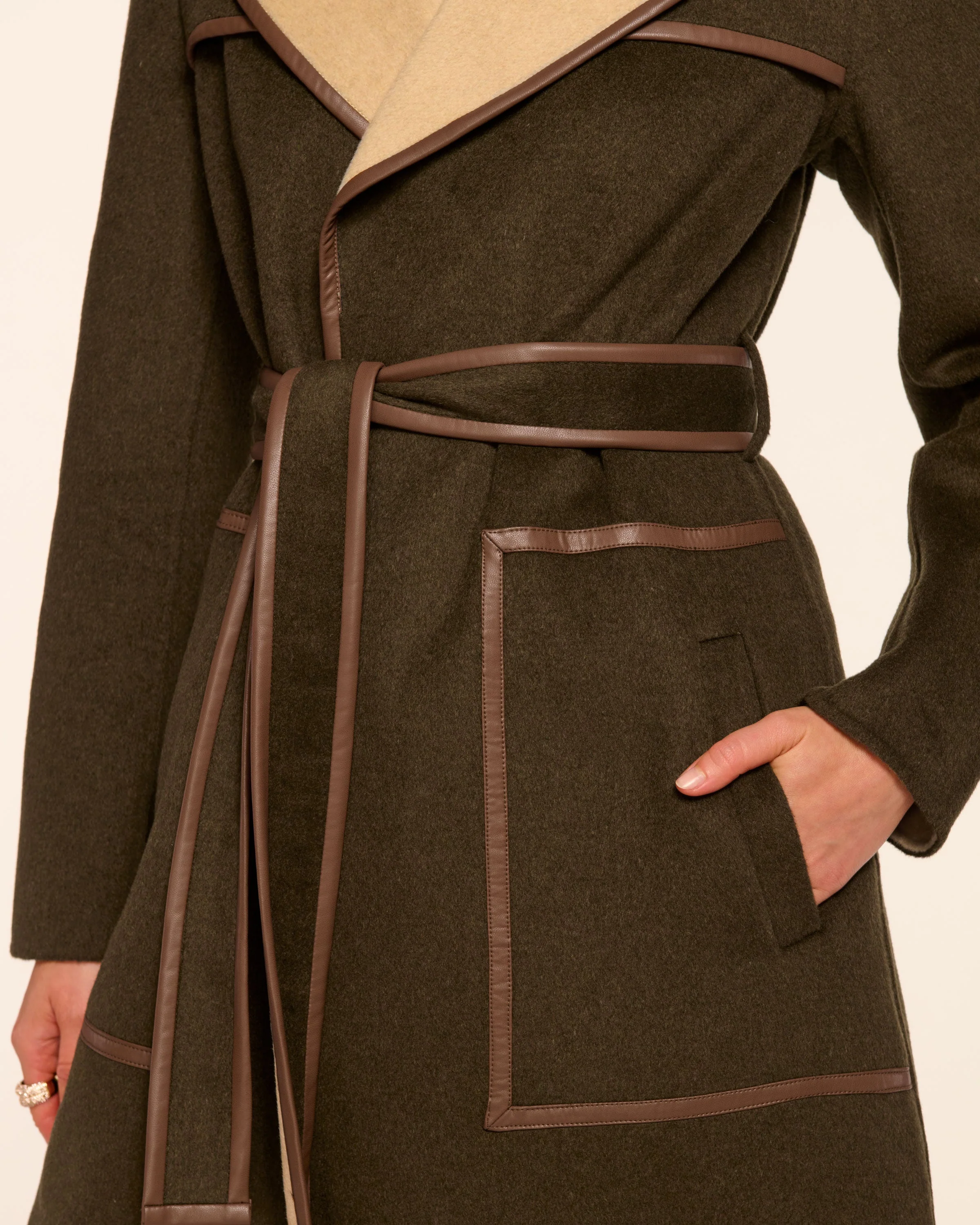 Josie Wool Blend Belted Coat - Image 4