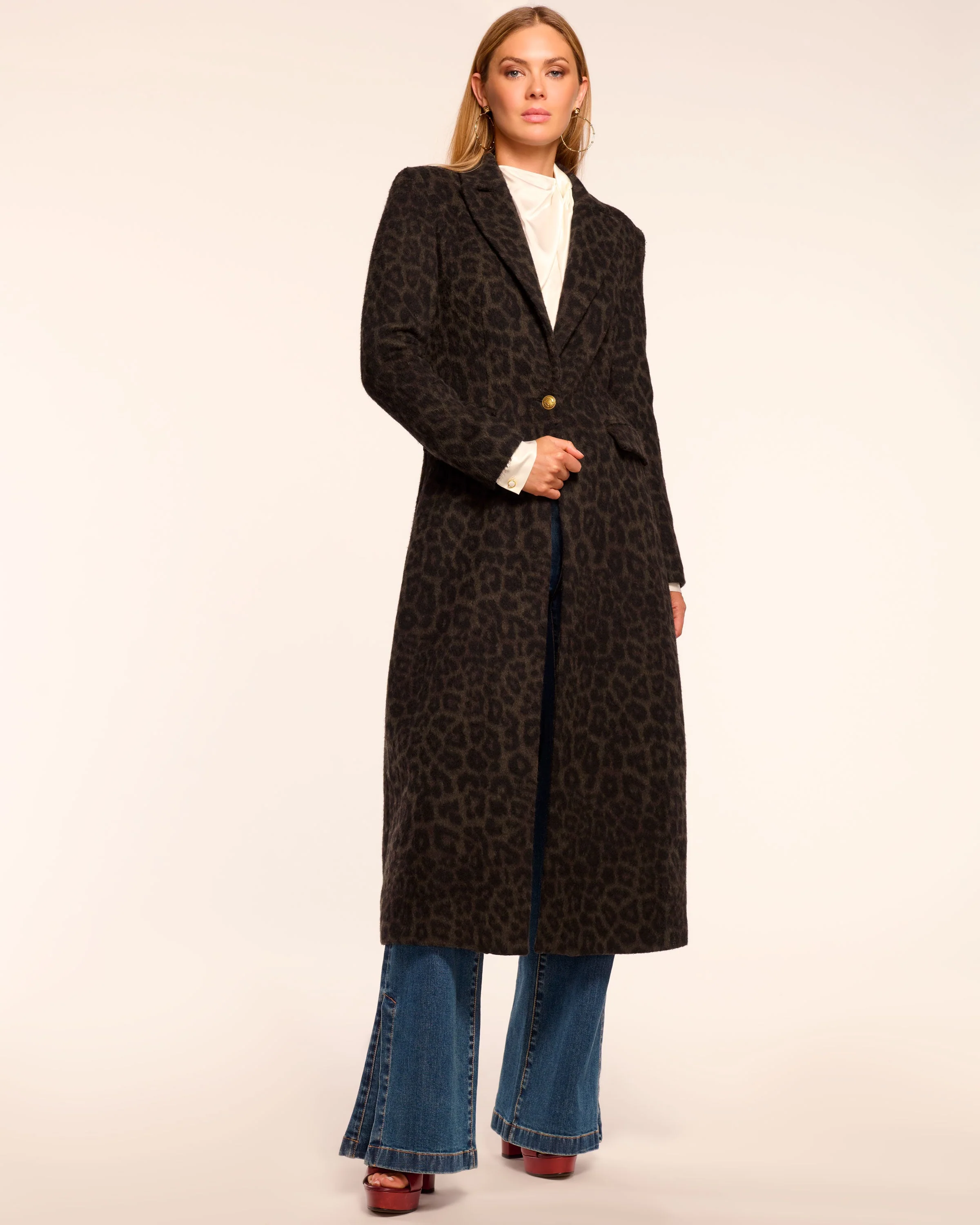 Julia Printed Wool Blend Coat - Image 3