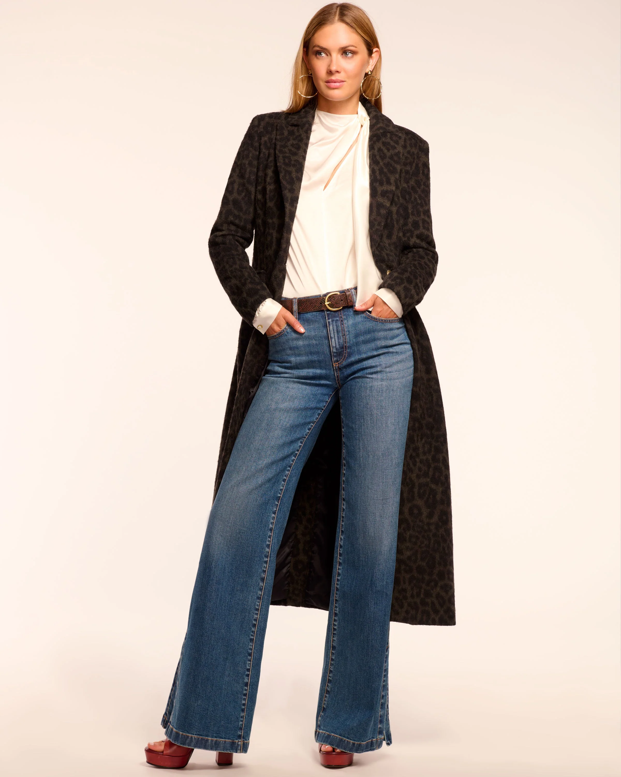 Julia Printed Wool Blend Coat - Image 5