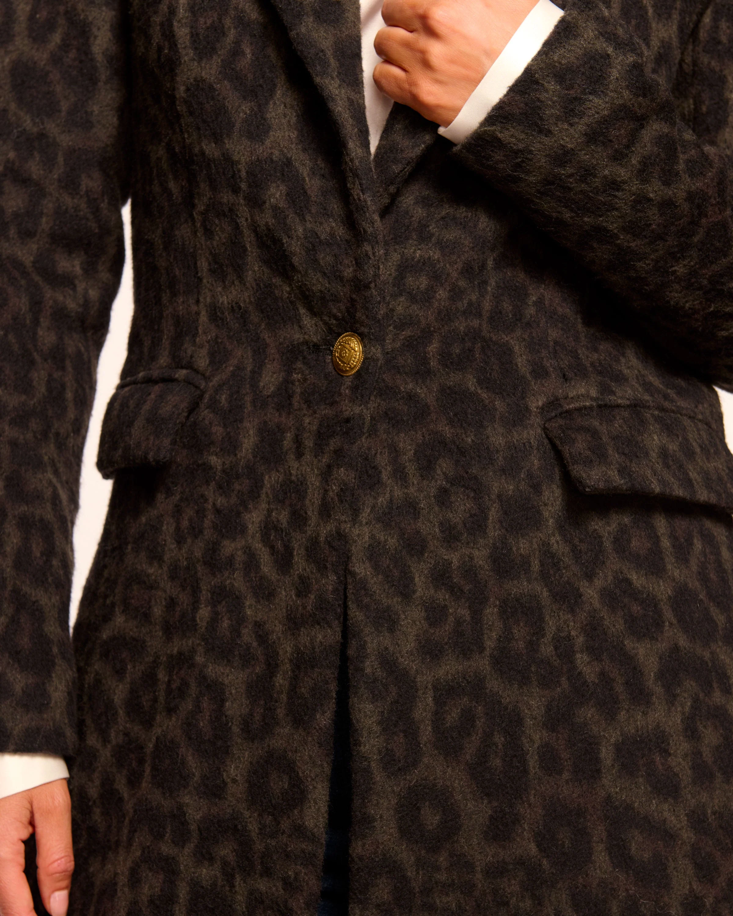 Julia Printed Wool Blend Coat - Image 6