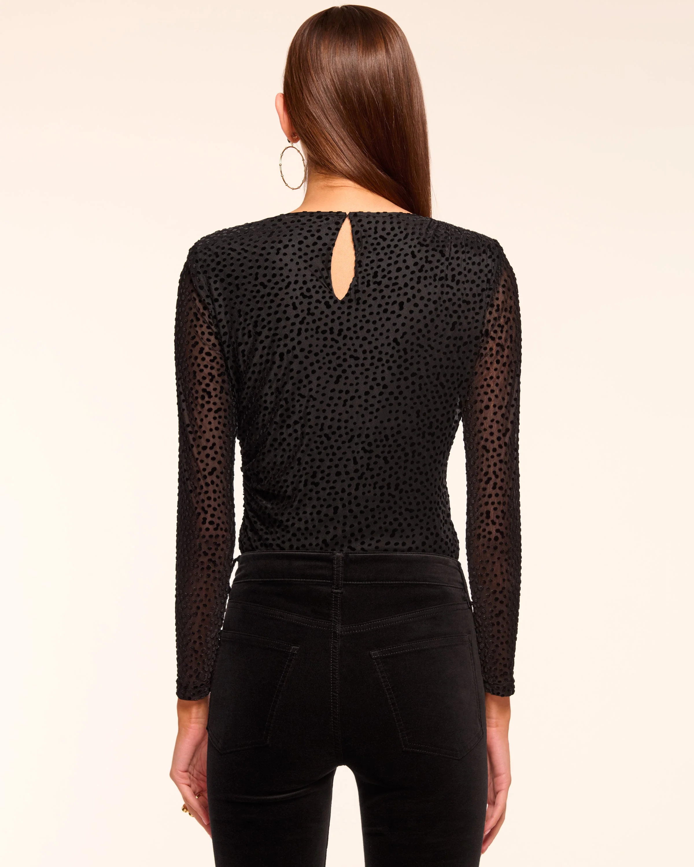 Larry Velvet Burnout Long Sleeve Top - Image 3