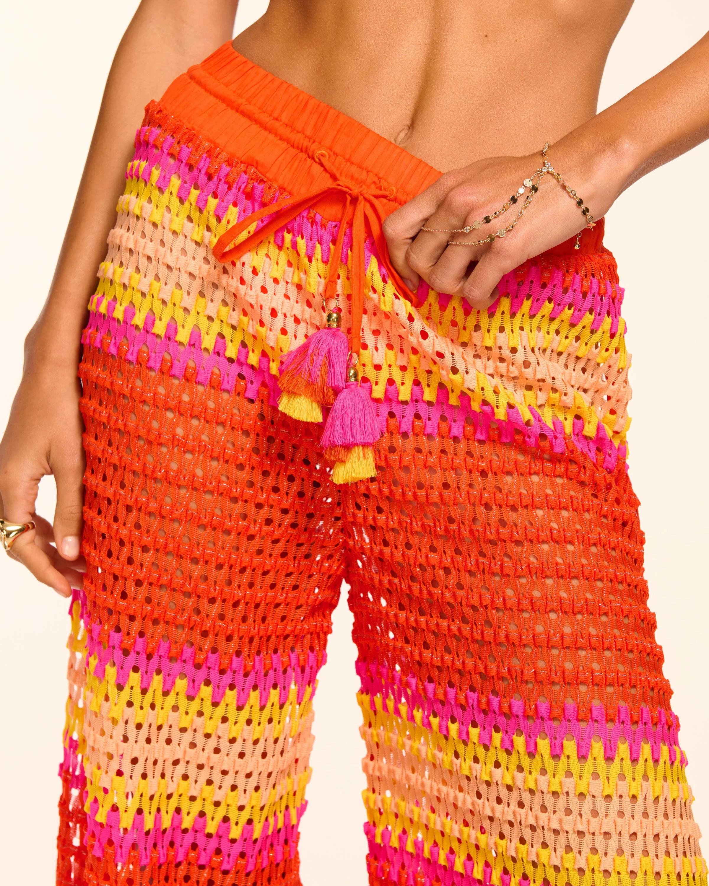 Larsa Crochet Wide Leg Coverup Pant - Image 3