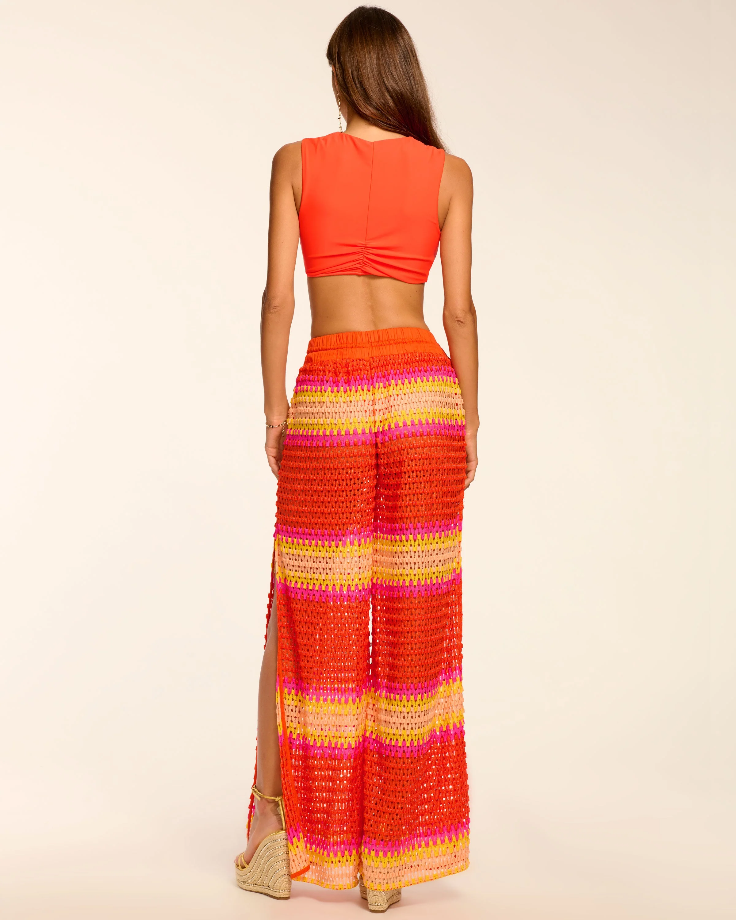 Larsa Crochet Wide Leg Coverup Pant - Image 4