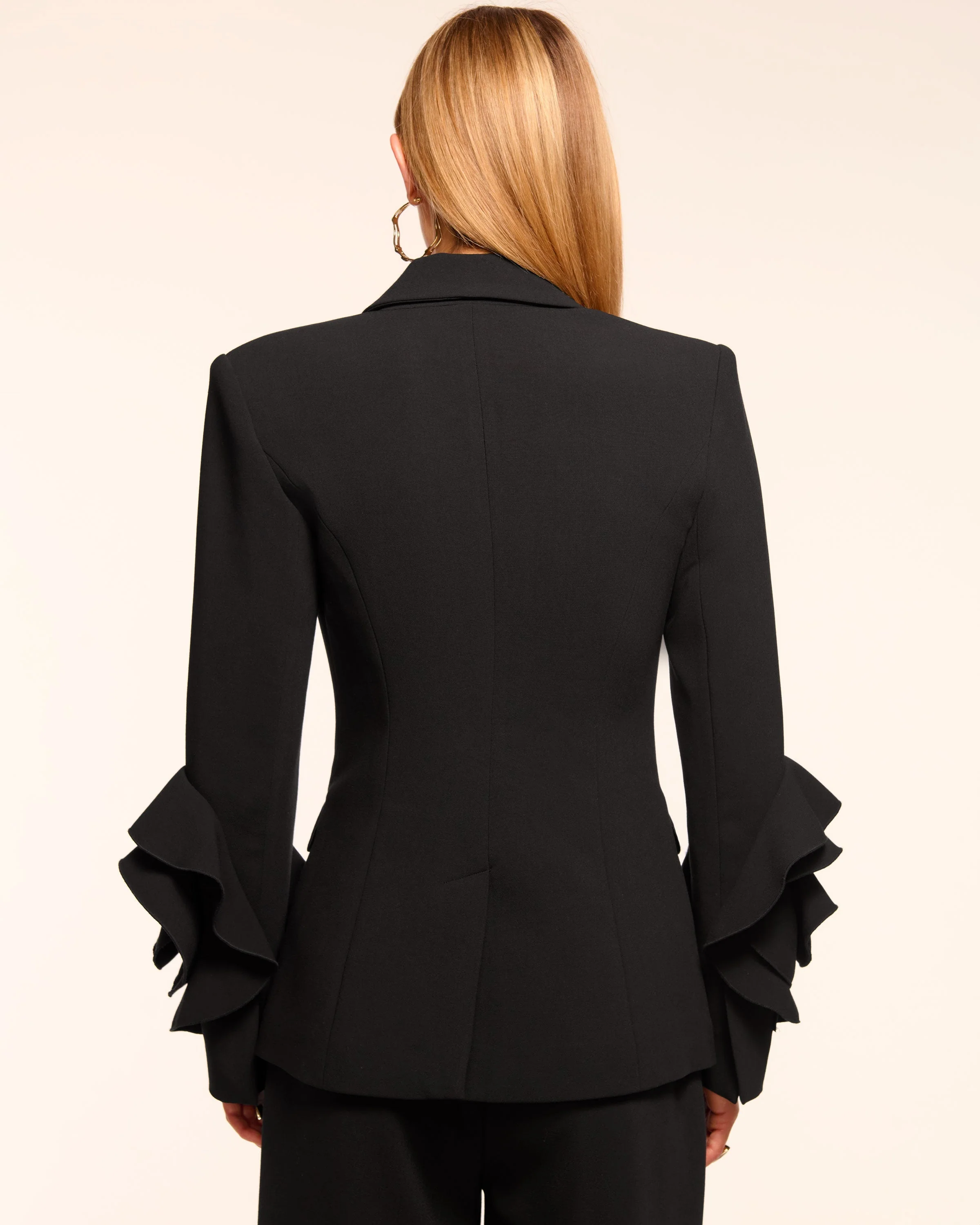 Leah Tailored Ruffle Blazer - Image 4