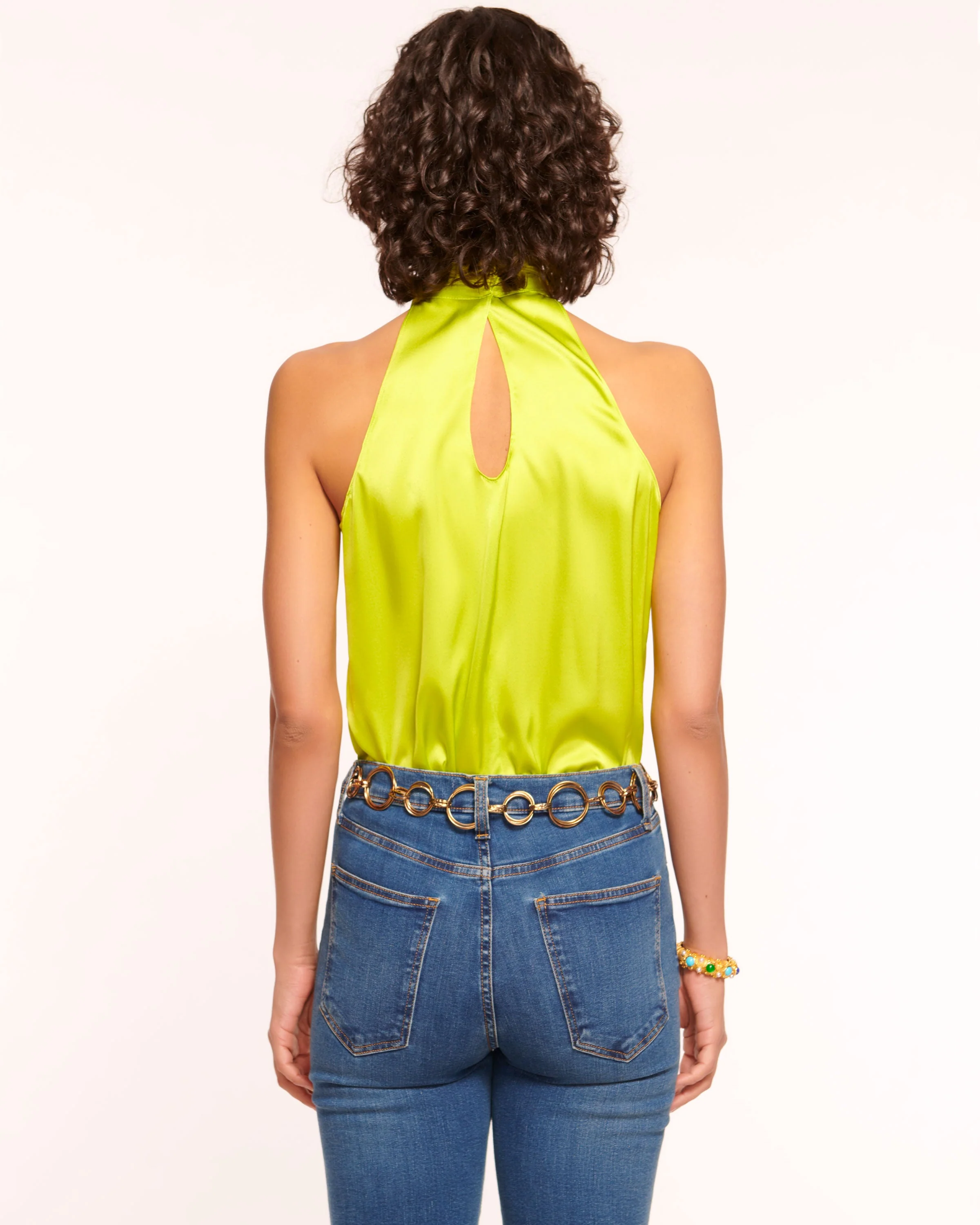 Lori Silk High Neck Tank Top - Image 40