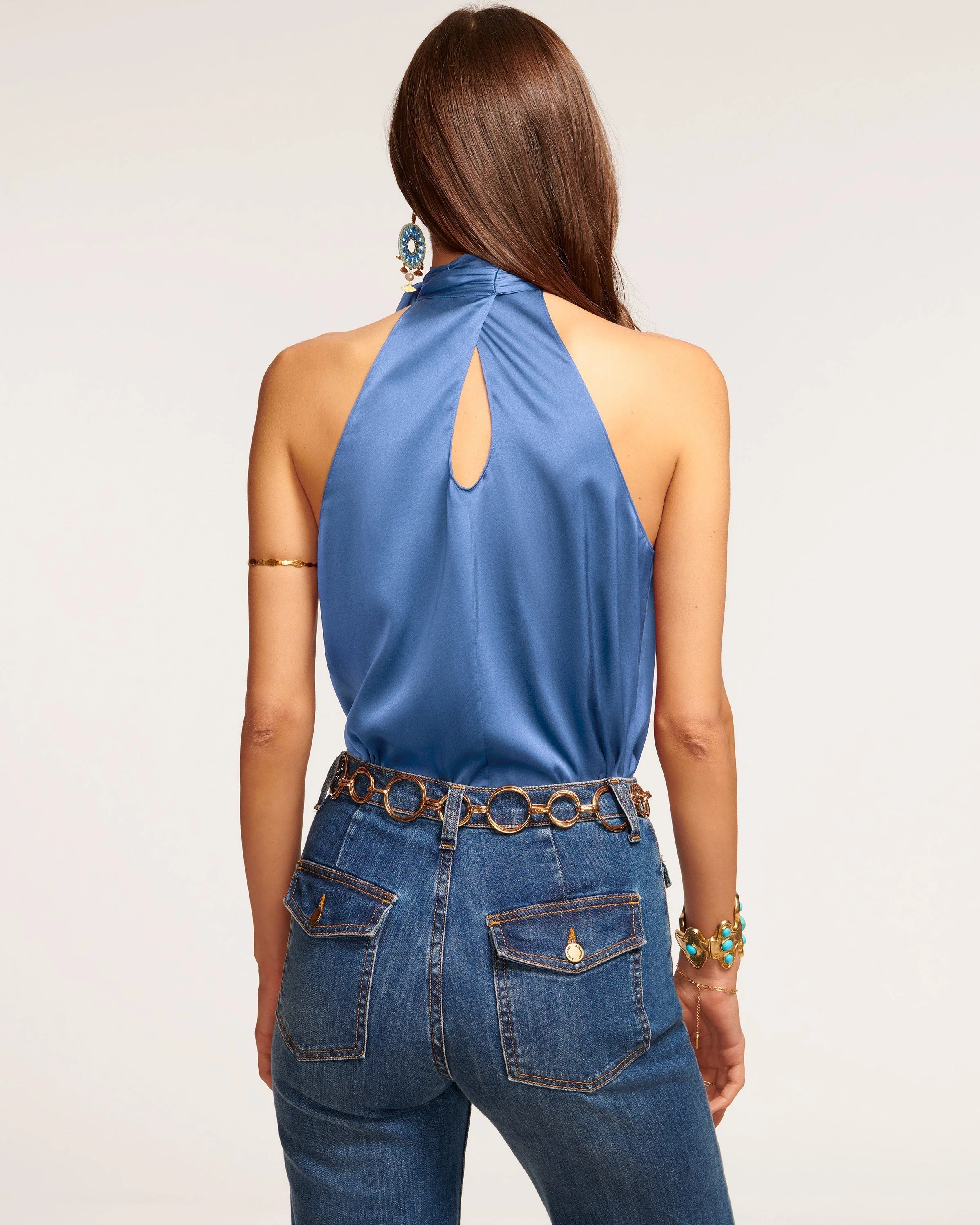 Lori Silk High Neck Tank Top - Image 51