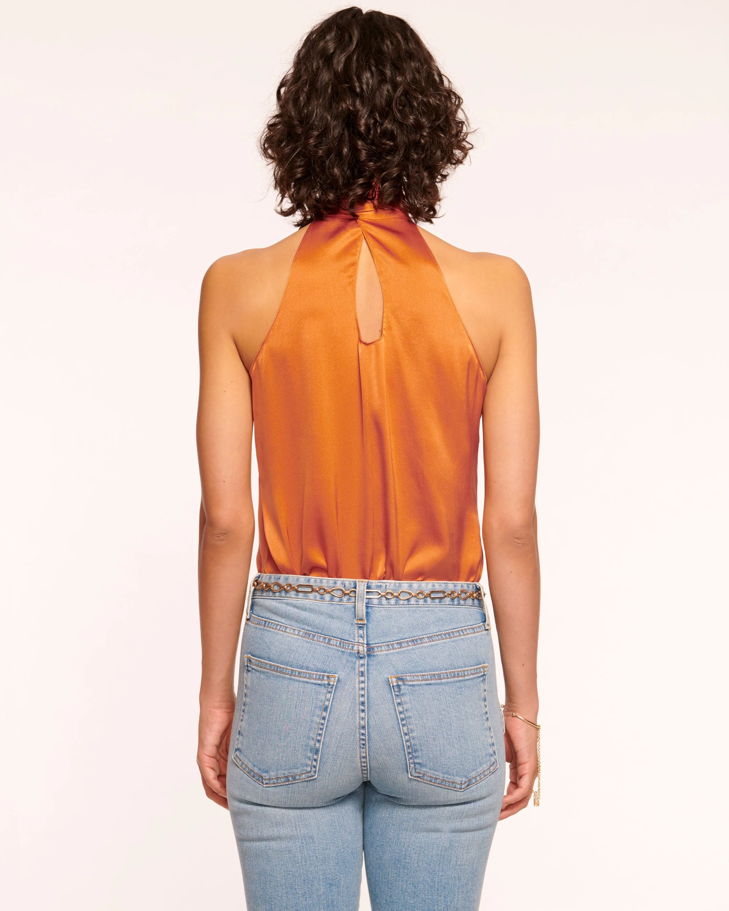 Lori Silk High Neck Tank Top - Image 7