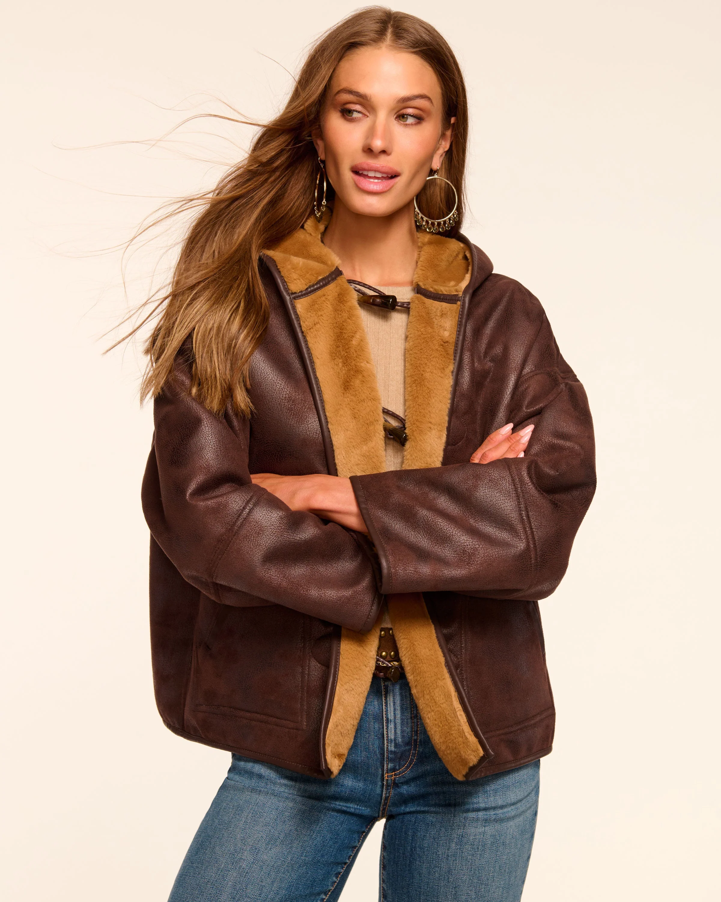 Lucy Faux Fur Coat - Image 7