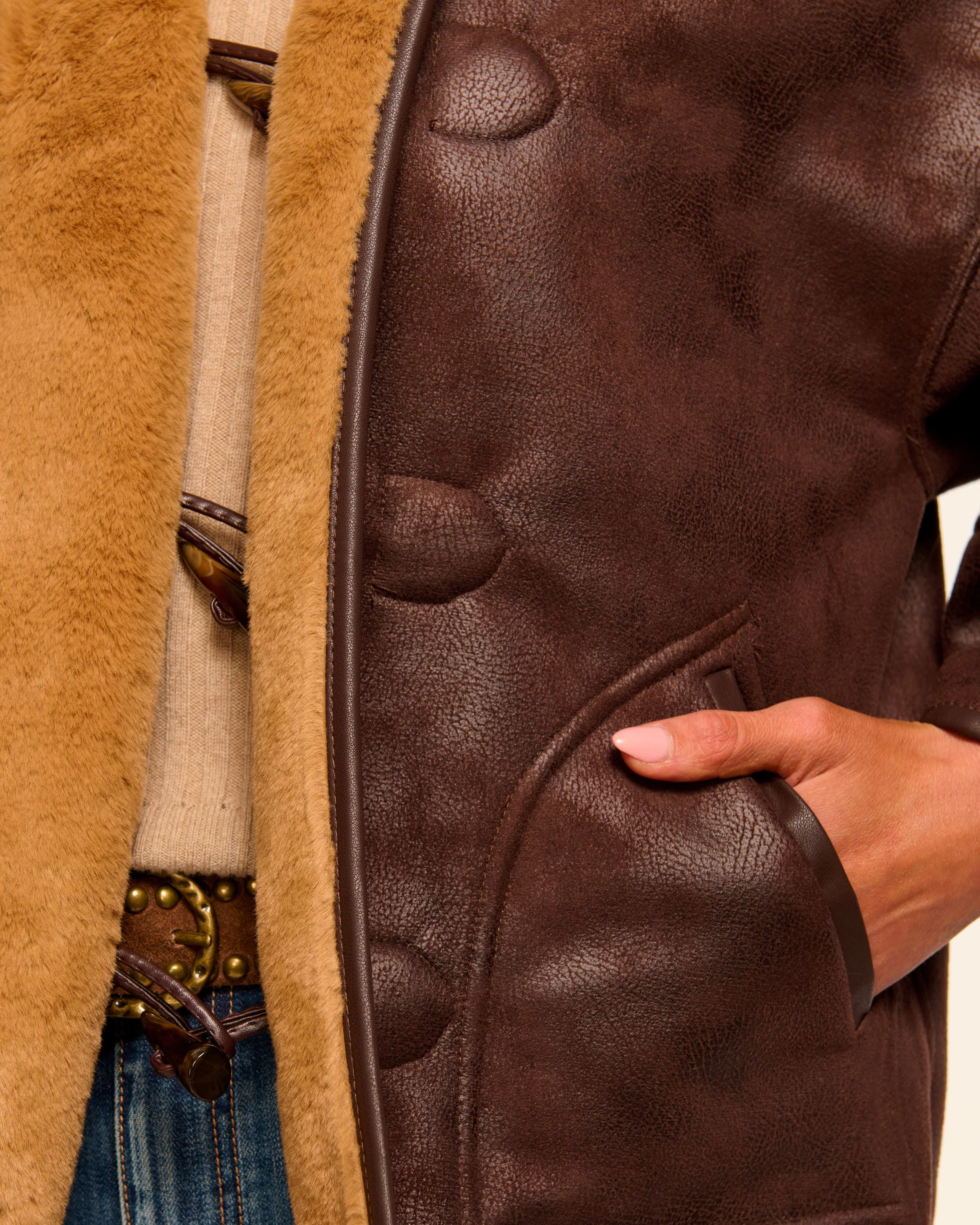 Lucy Faux Fur Coat - Image 9