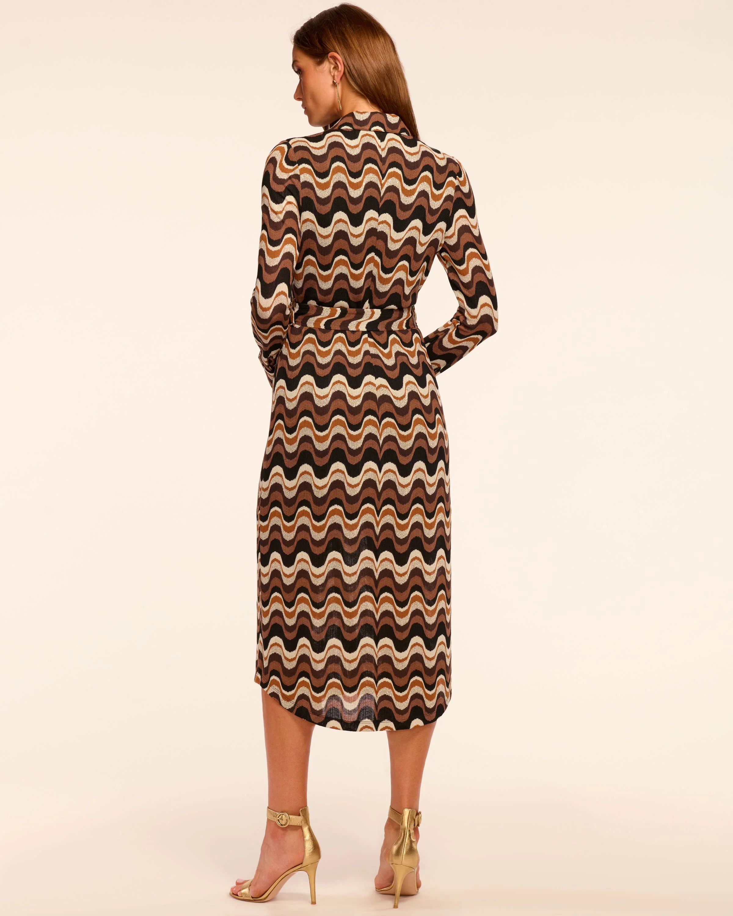 Lydia Long Sleeve Belted Midi Dress - Image 4