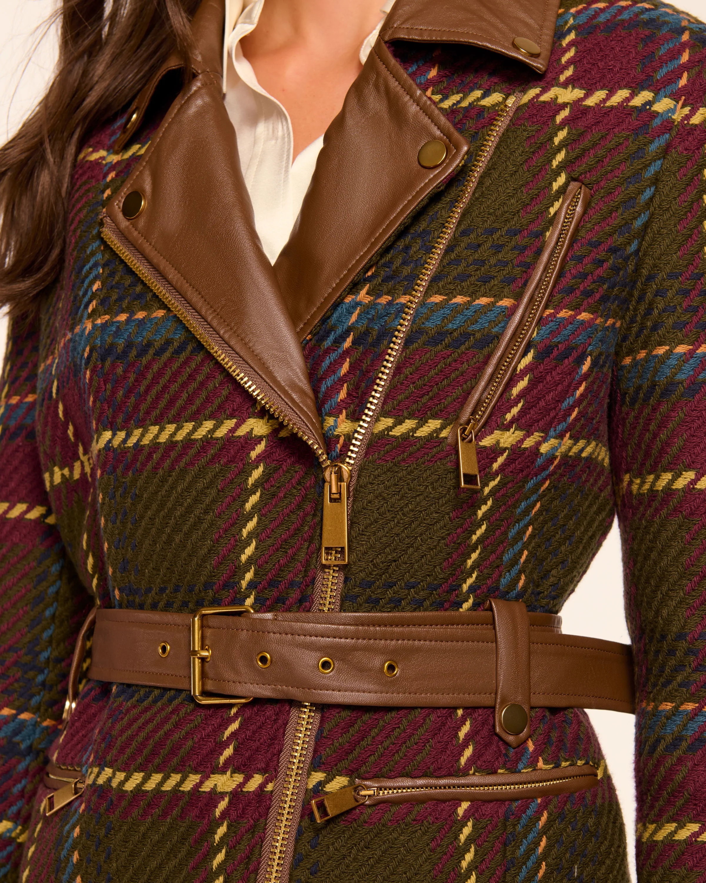 Mullin Plaid Moto Jacket - Image 3