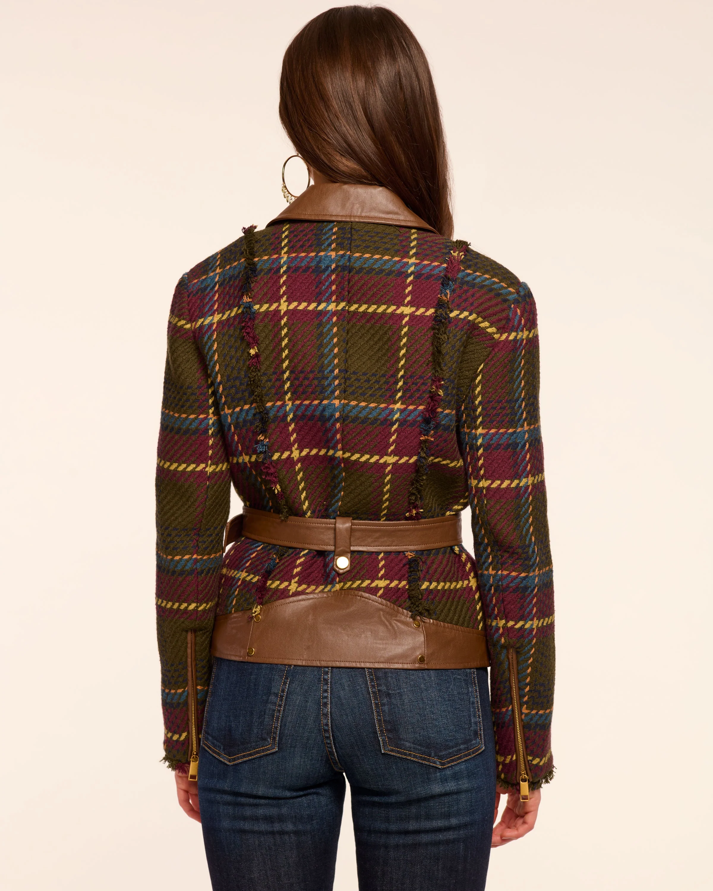 Mullin Plaid Moto Jacket - Image 4