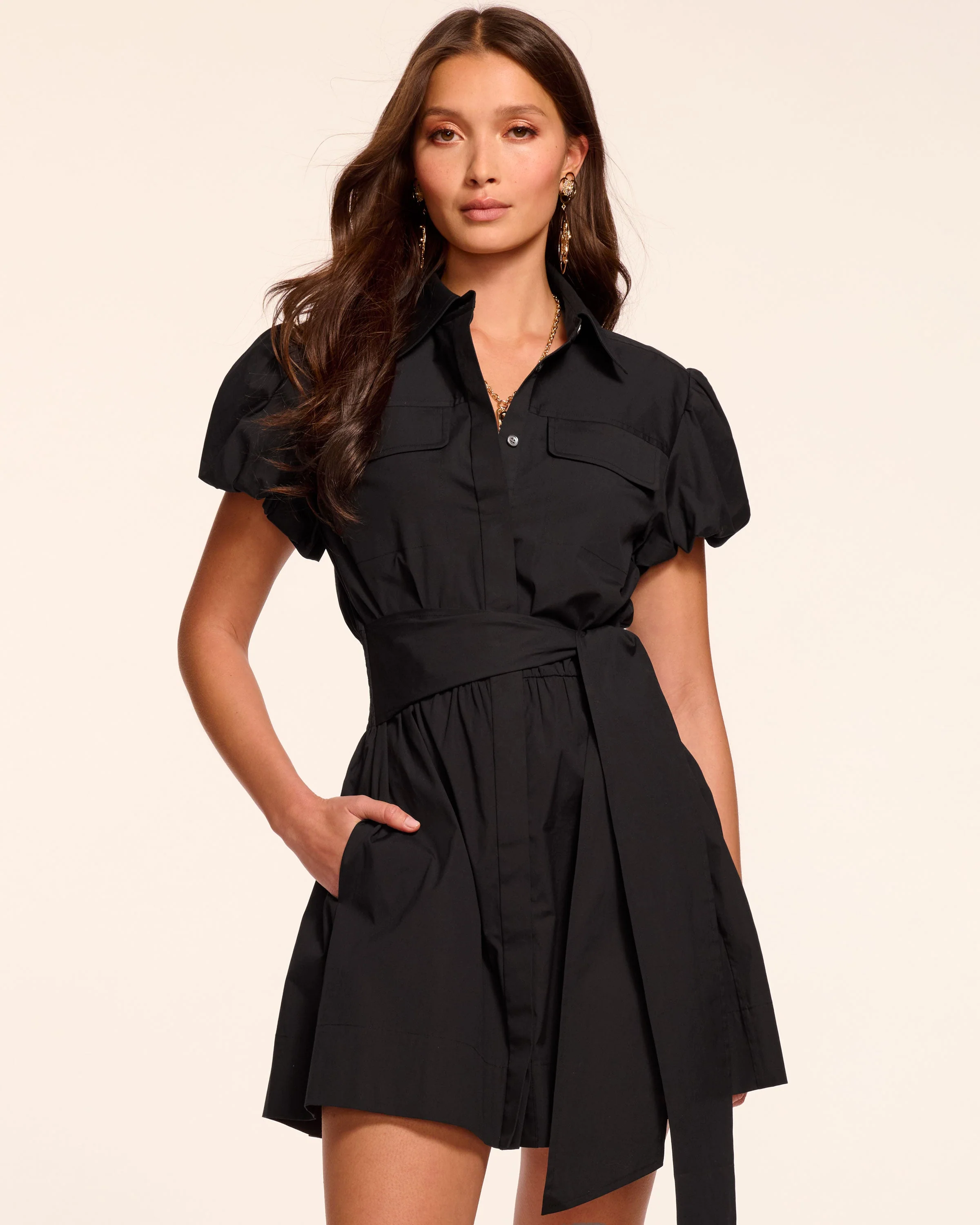 Nicky Cotton Poplin Short Sleeve Mini Dress - Image 5