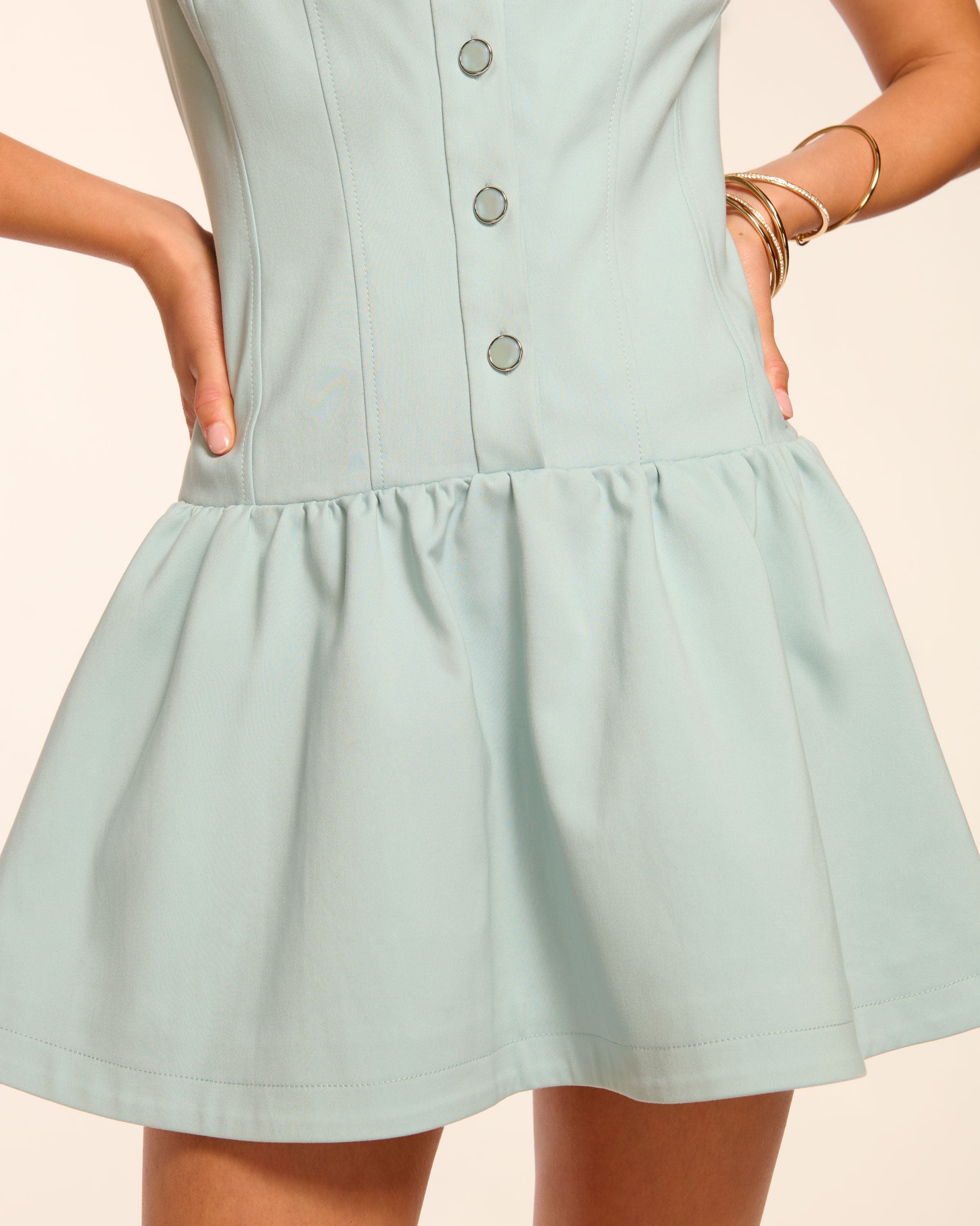 Sofi Stretch Cotton Sleeveless Mini Dress - Image 3