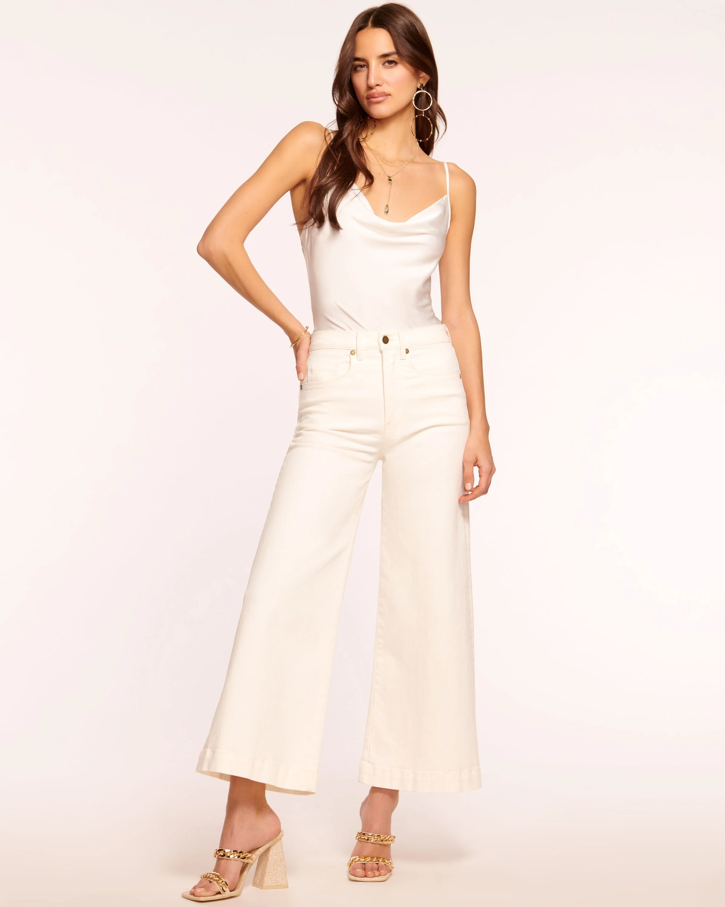 Tyra 5-Pocket Cropped Wide Leg Jean - Image 3