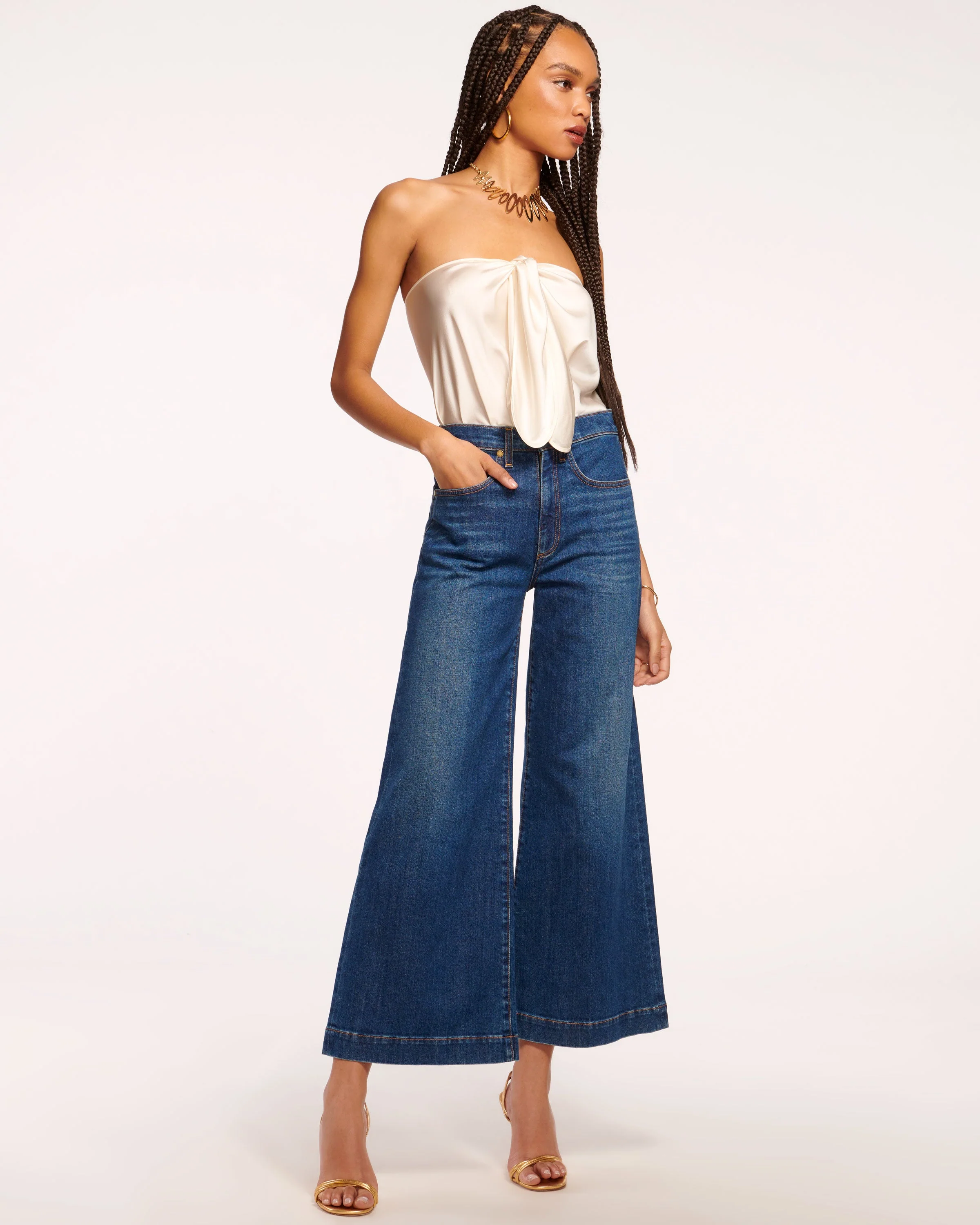 Tyra 5-Pocket Cropped Wide Leg Jean - Image 6