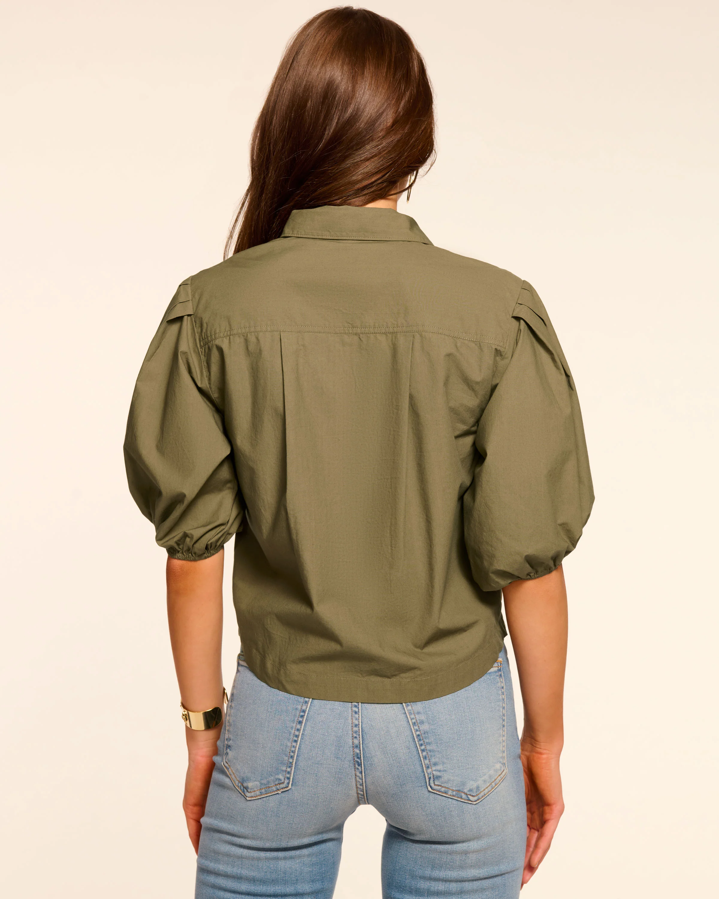 Valeria Cotton Poplin Button Down Top - Image 3