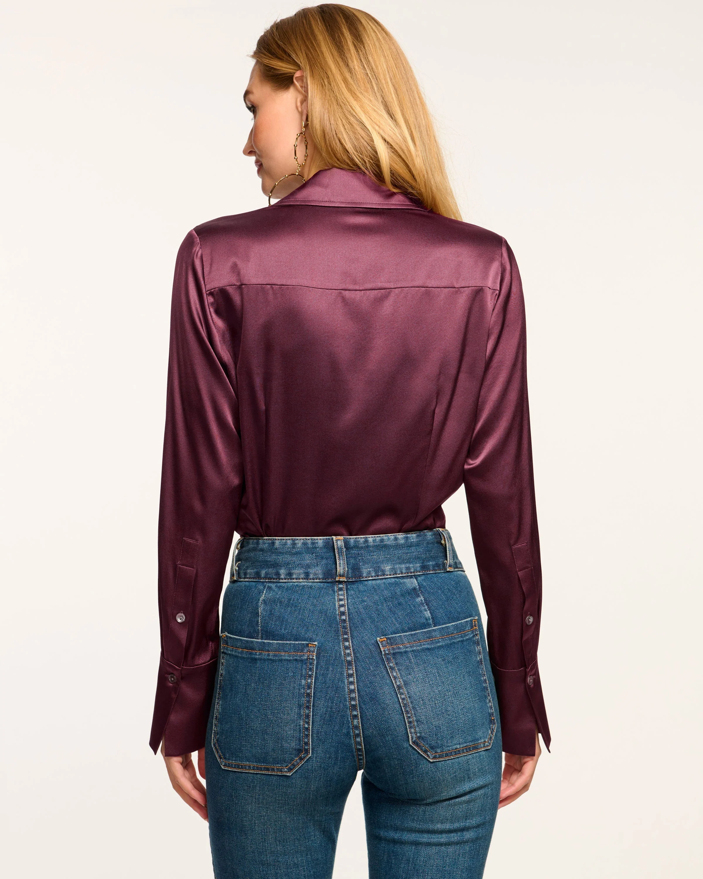 Victoria Silk Button Down Blouse - Image 17