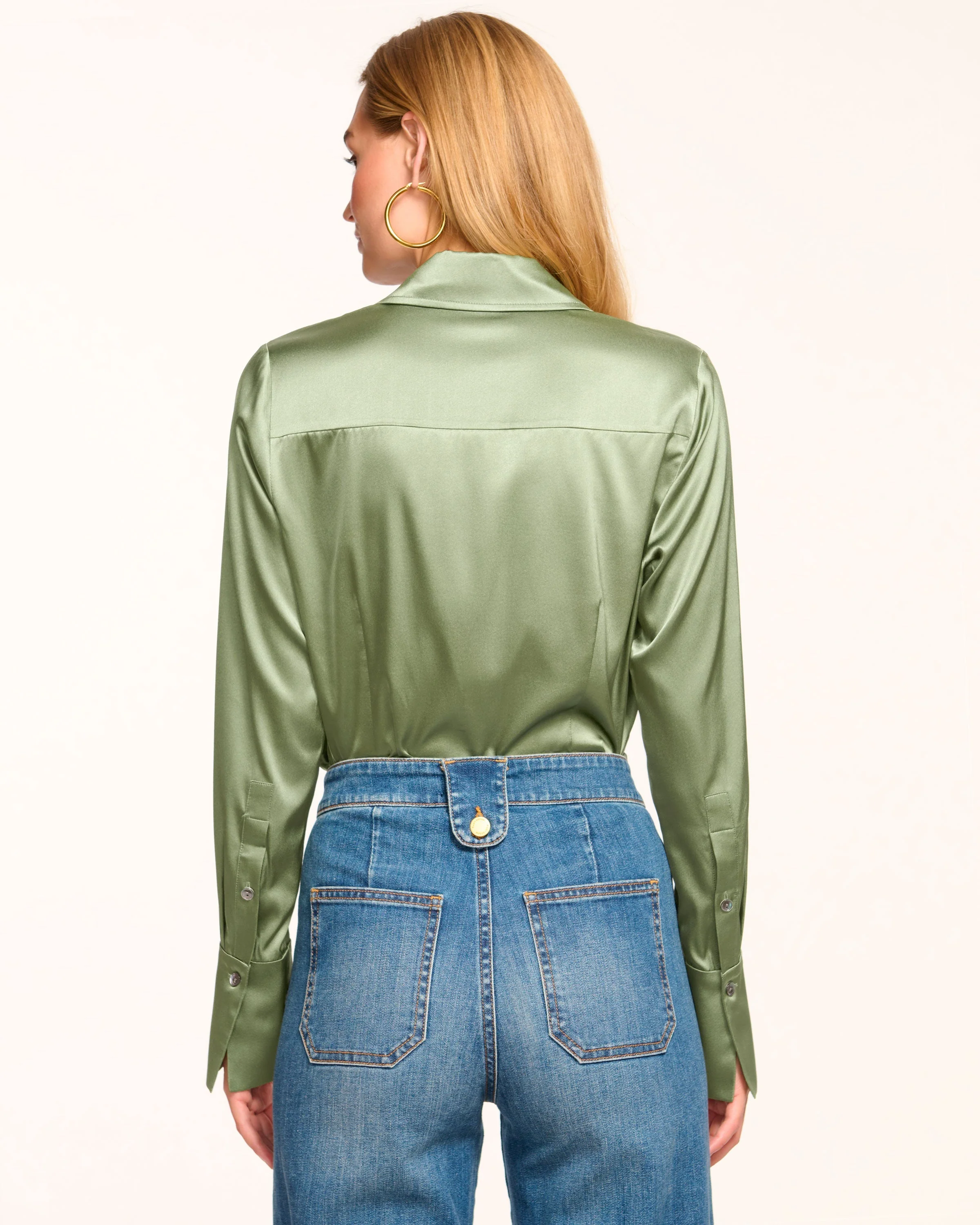 Victoria Silk Button Down Blouse - Image 21