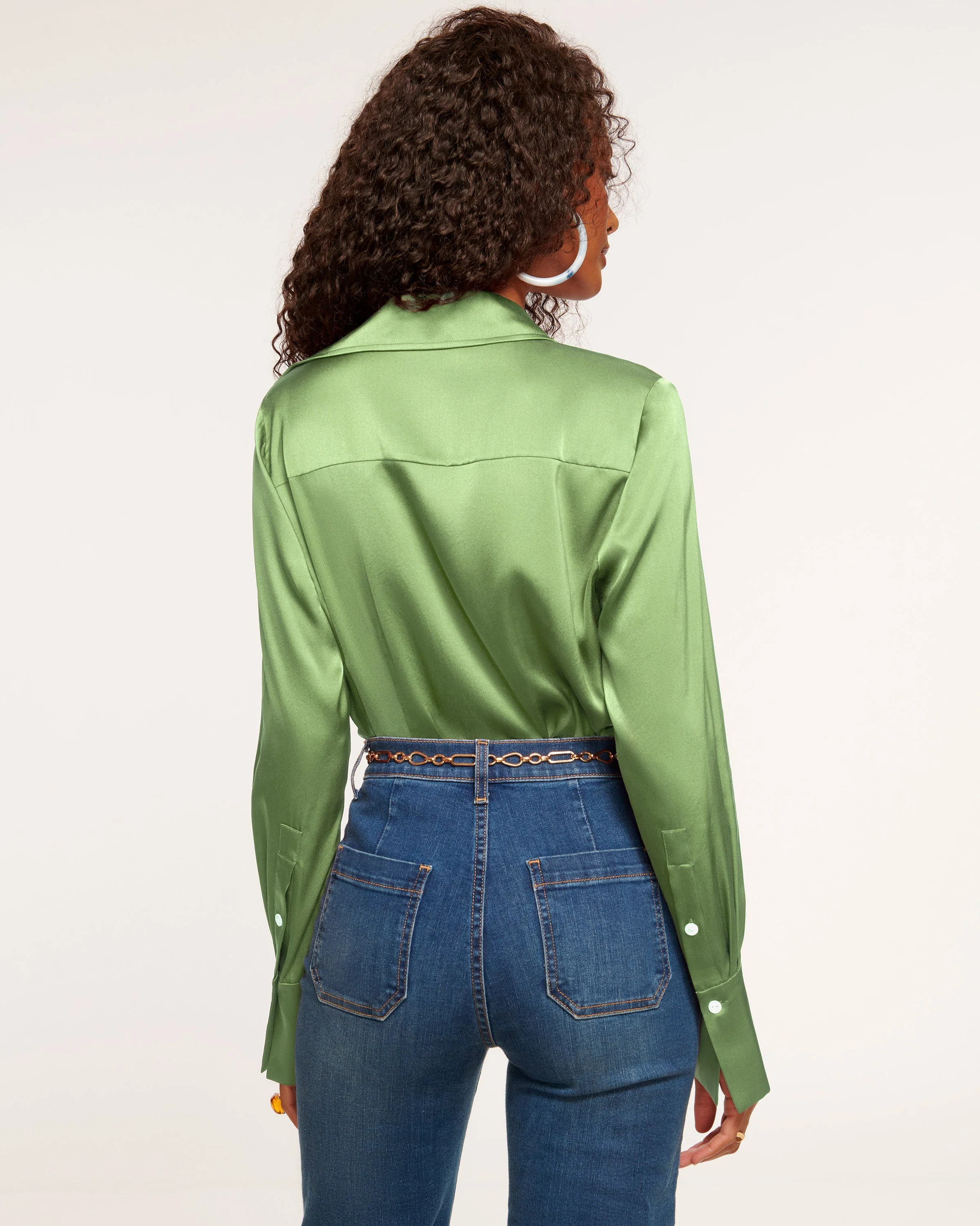 Victoria Silk Button Down Blouse - Image 49