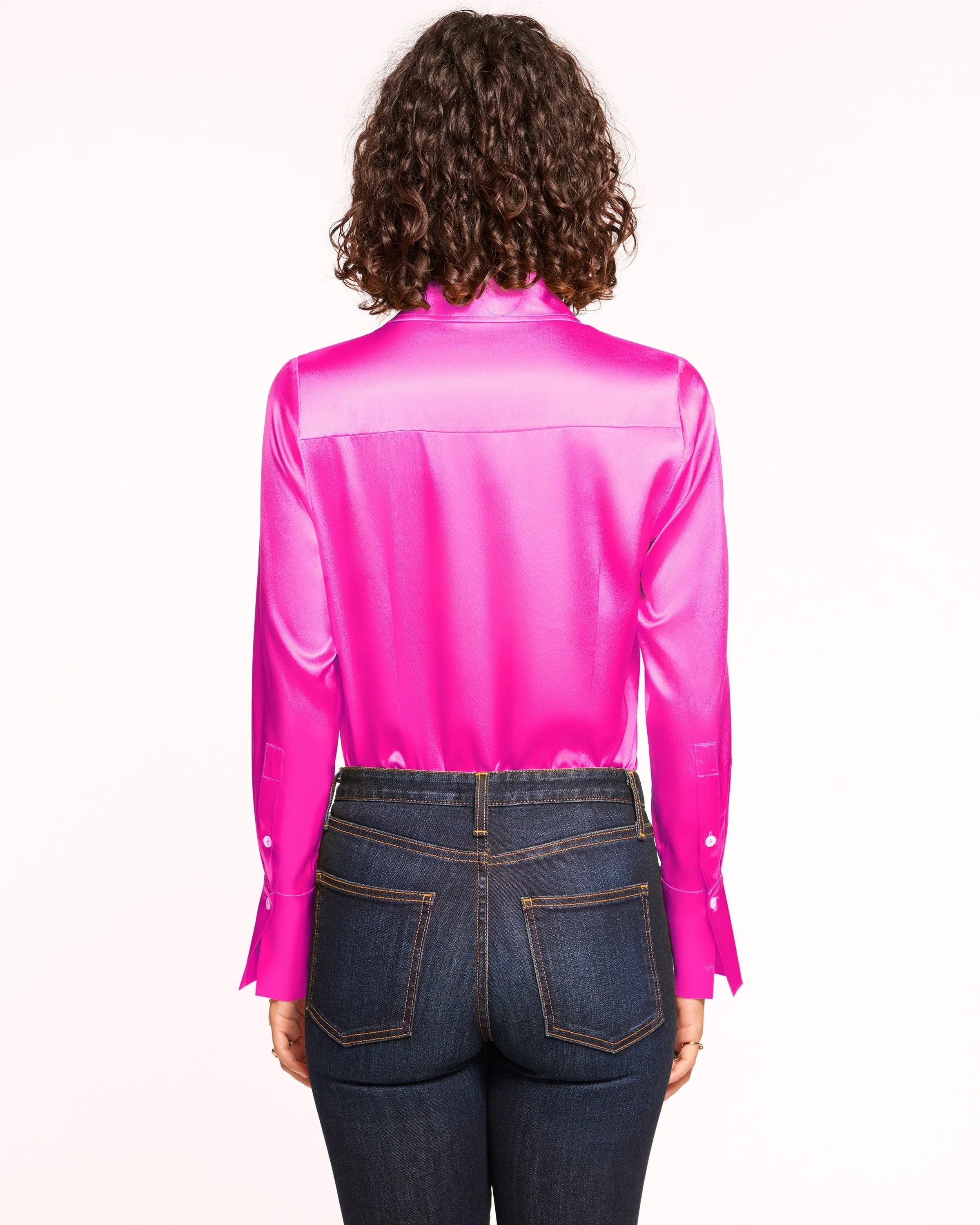 Victoria Silk Button Down Blouse - Image 59