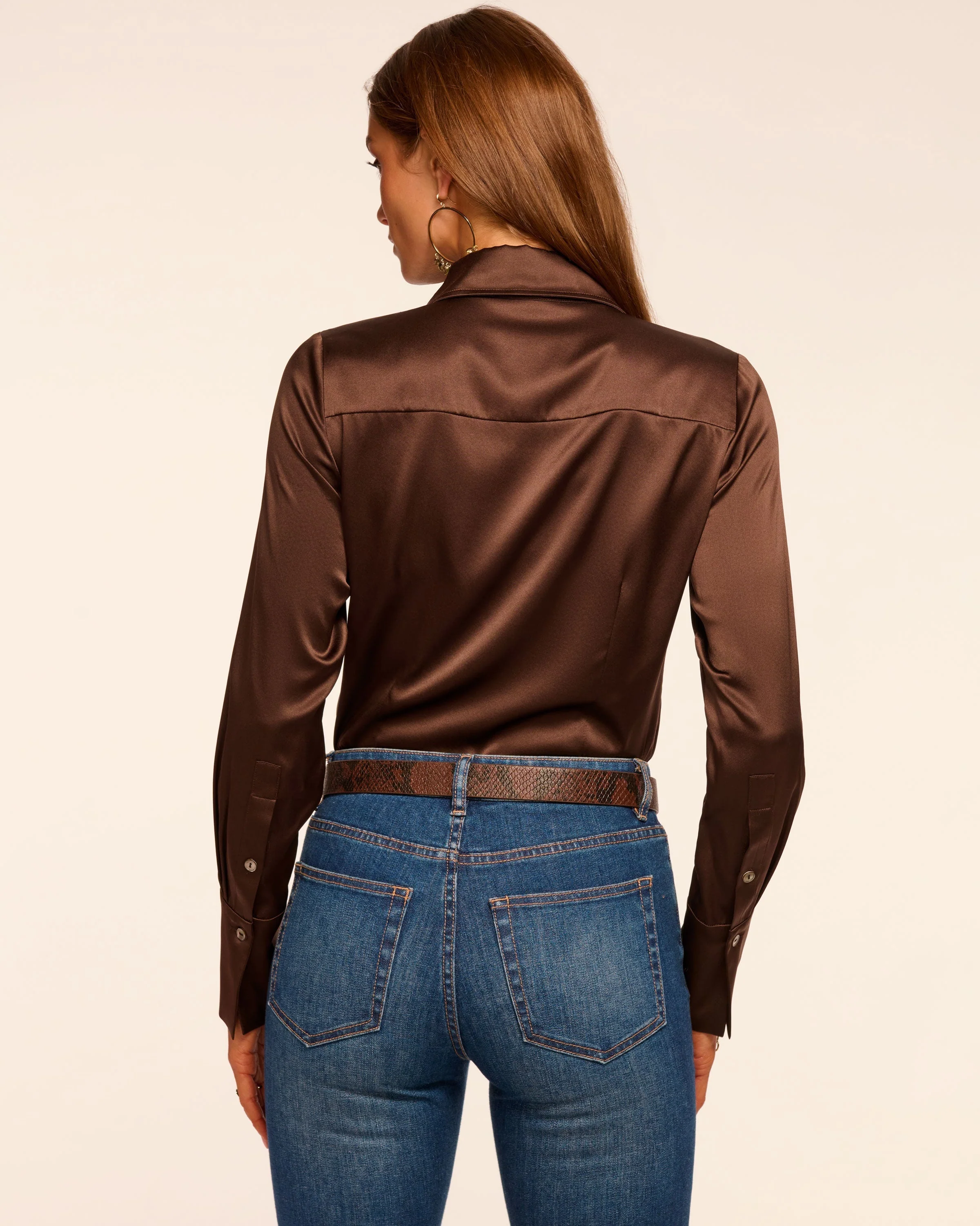 Victoria Silk Button Down Blouse - Image 9