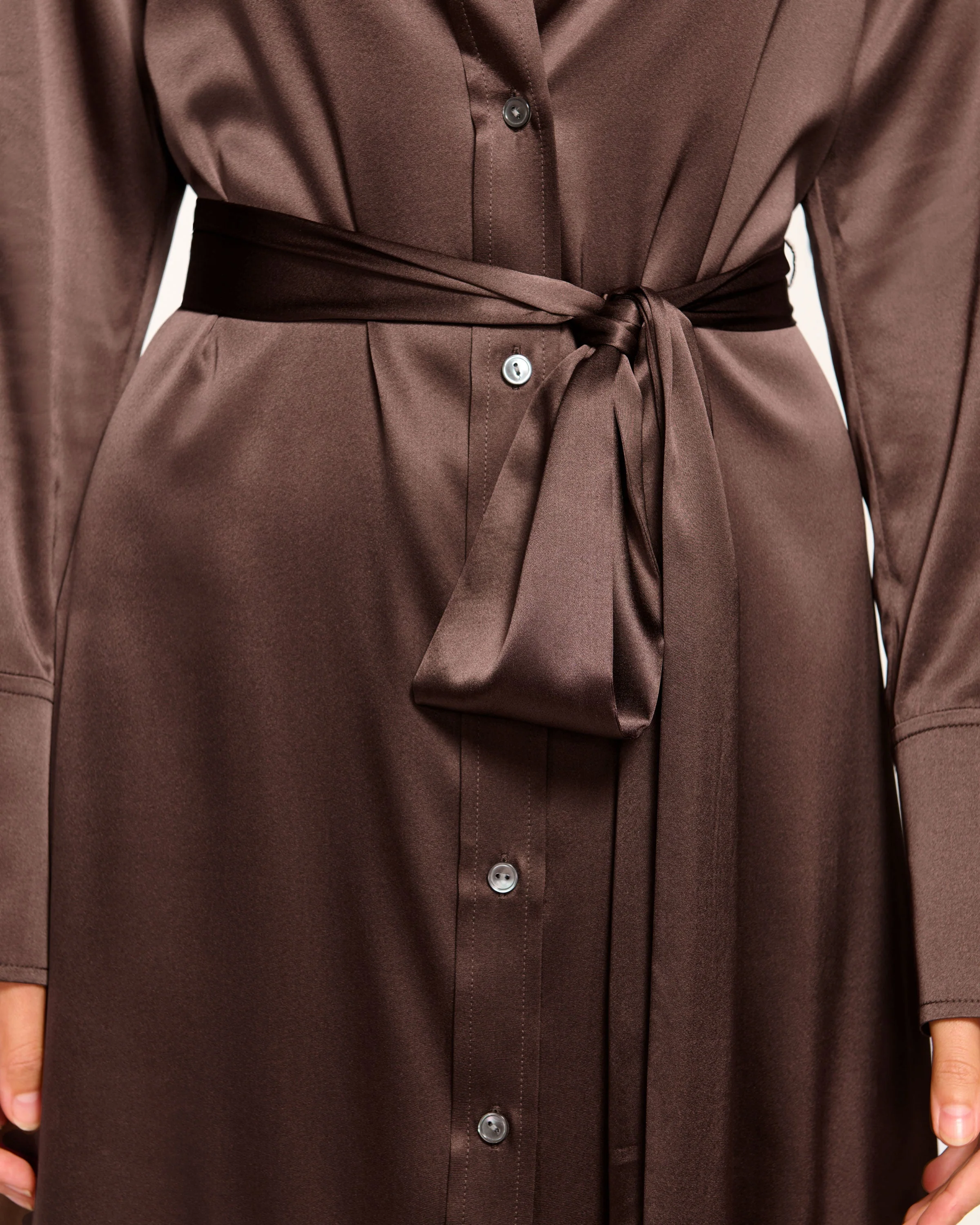 Victoria Silk Button Down Midi Dress - Image 12